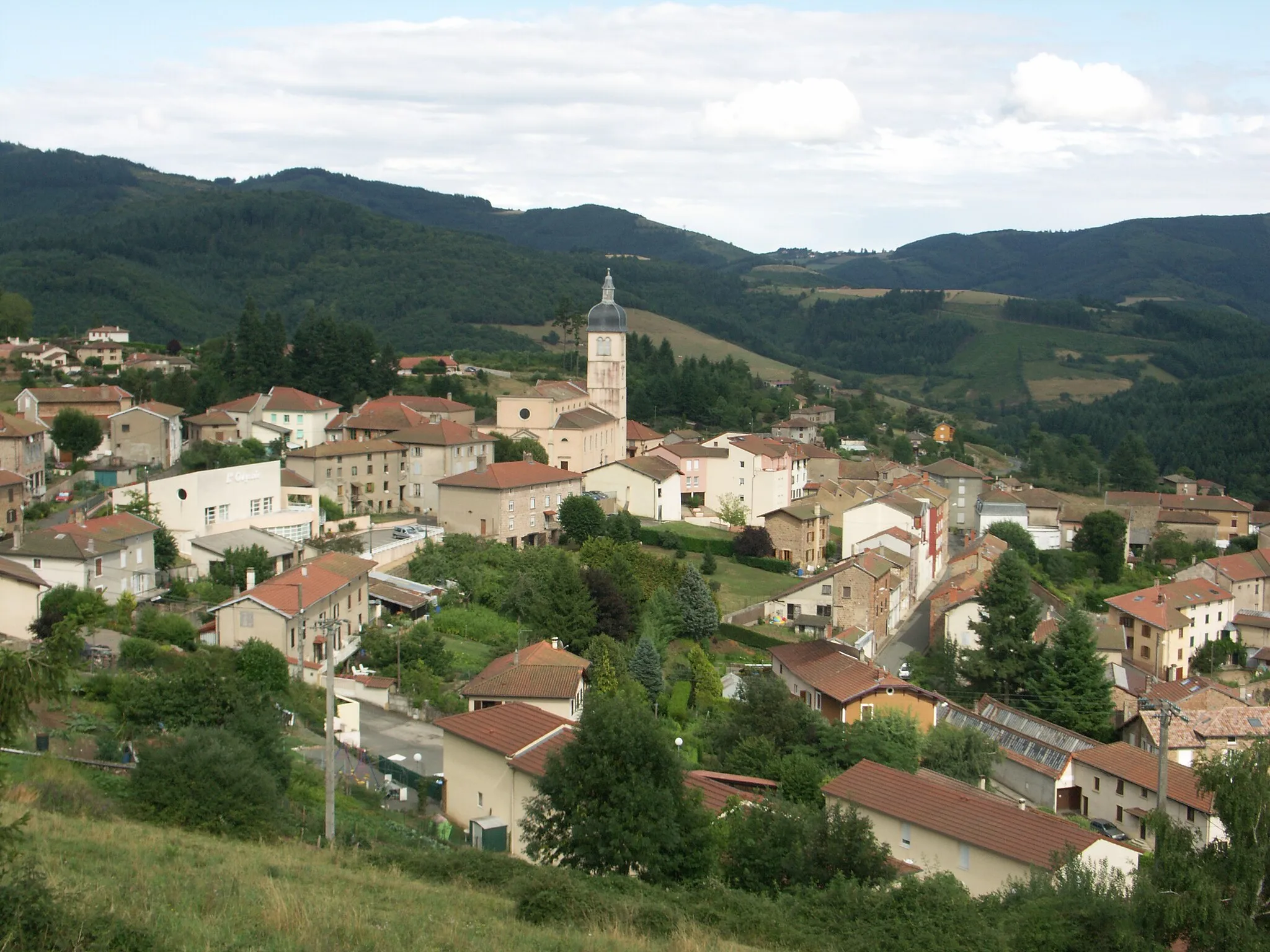 Photo showing: Vue du village de Grandris, dans le département du Rhône