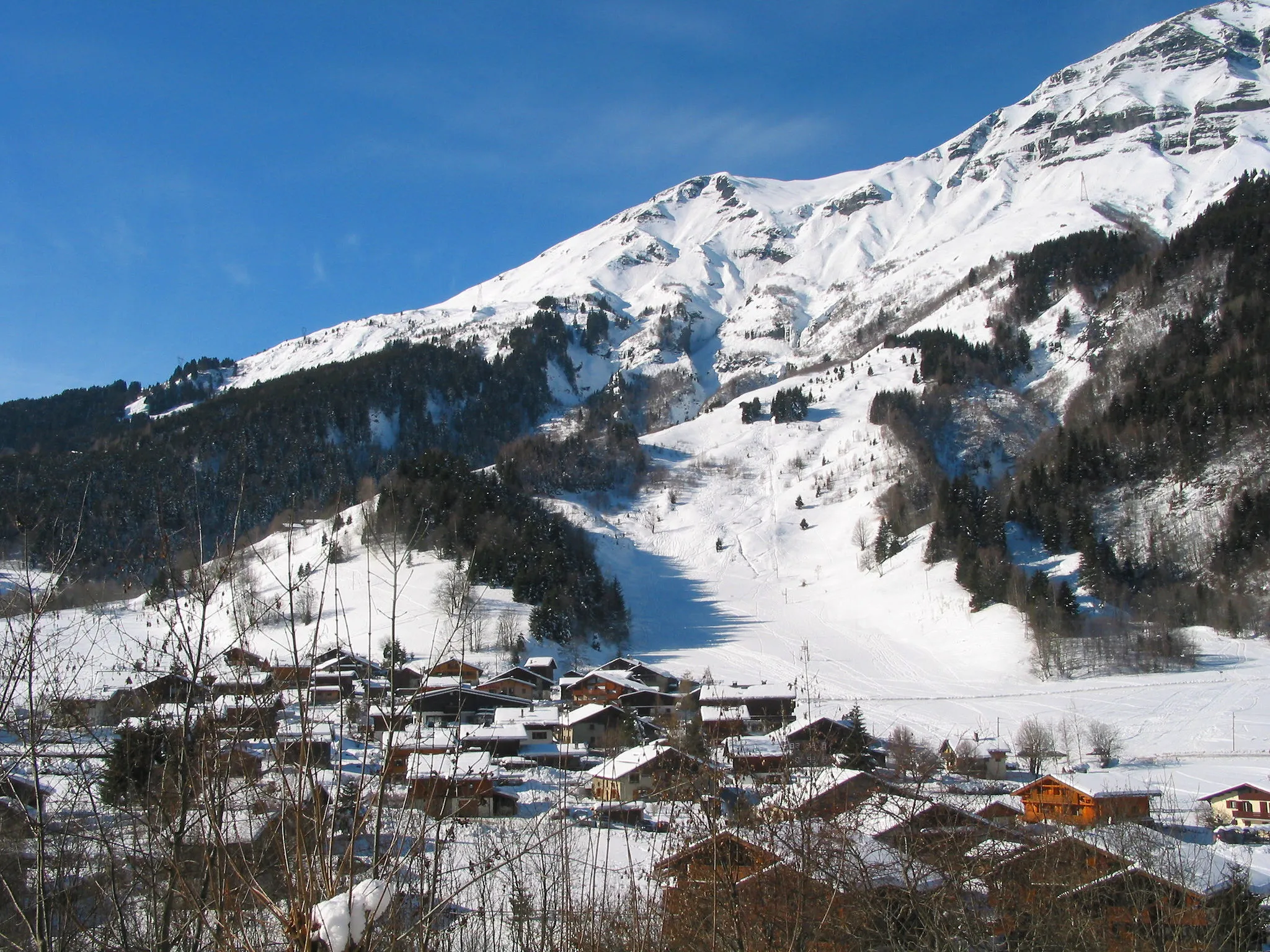Photo showing: Les Contamines-Montjoie (Haute-Savoie - France), pistes de ski du Mont Joly.