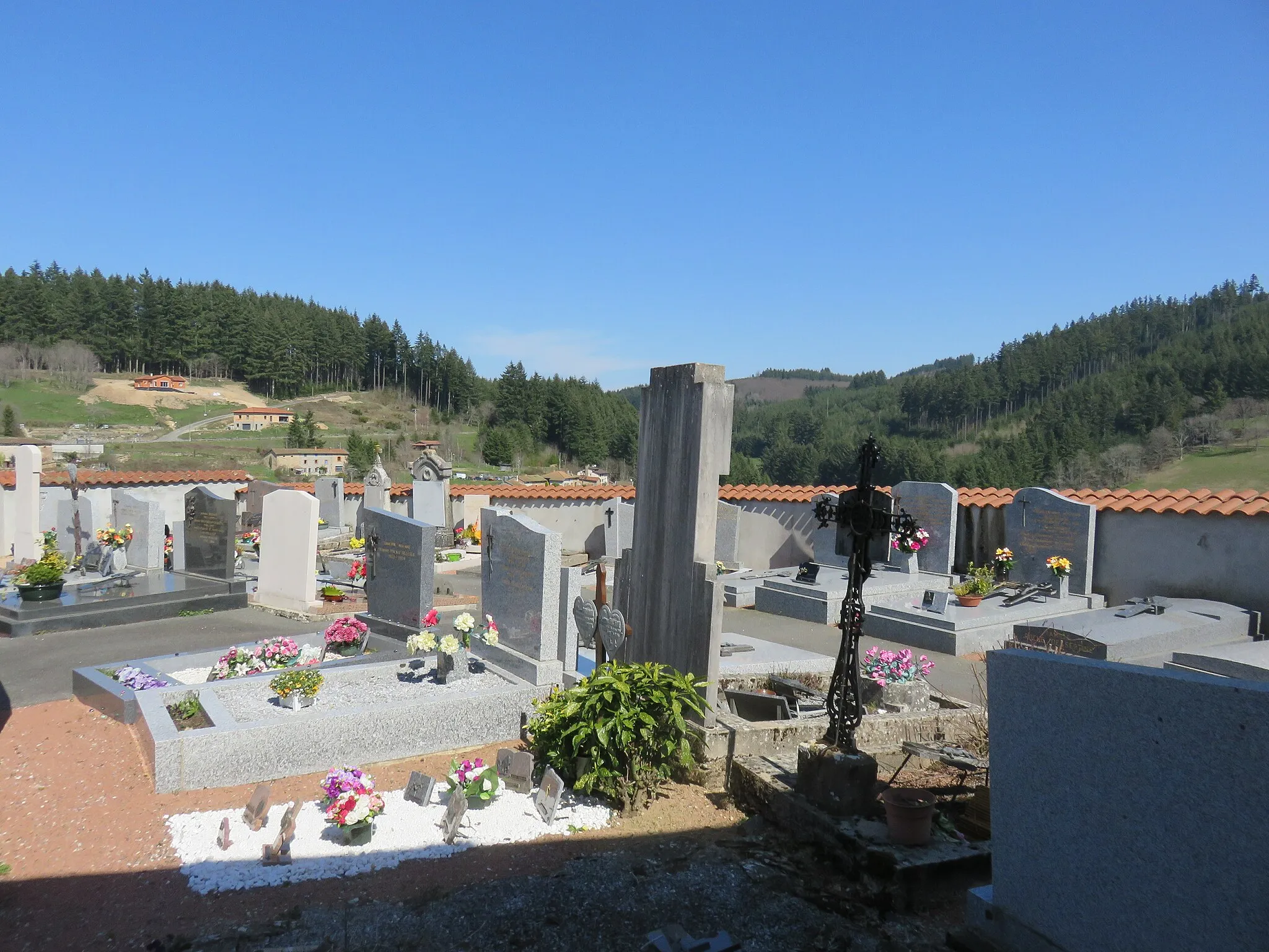 Photo showing: Vue du cimetière de Saint-Appolinaire (Rhône, France).