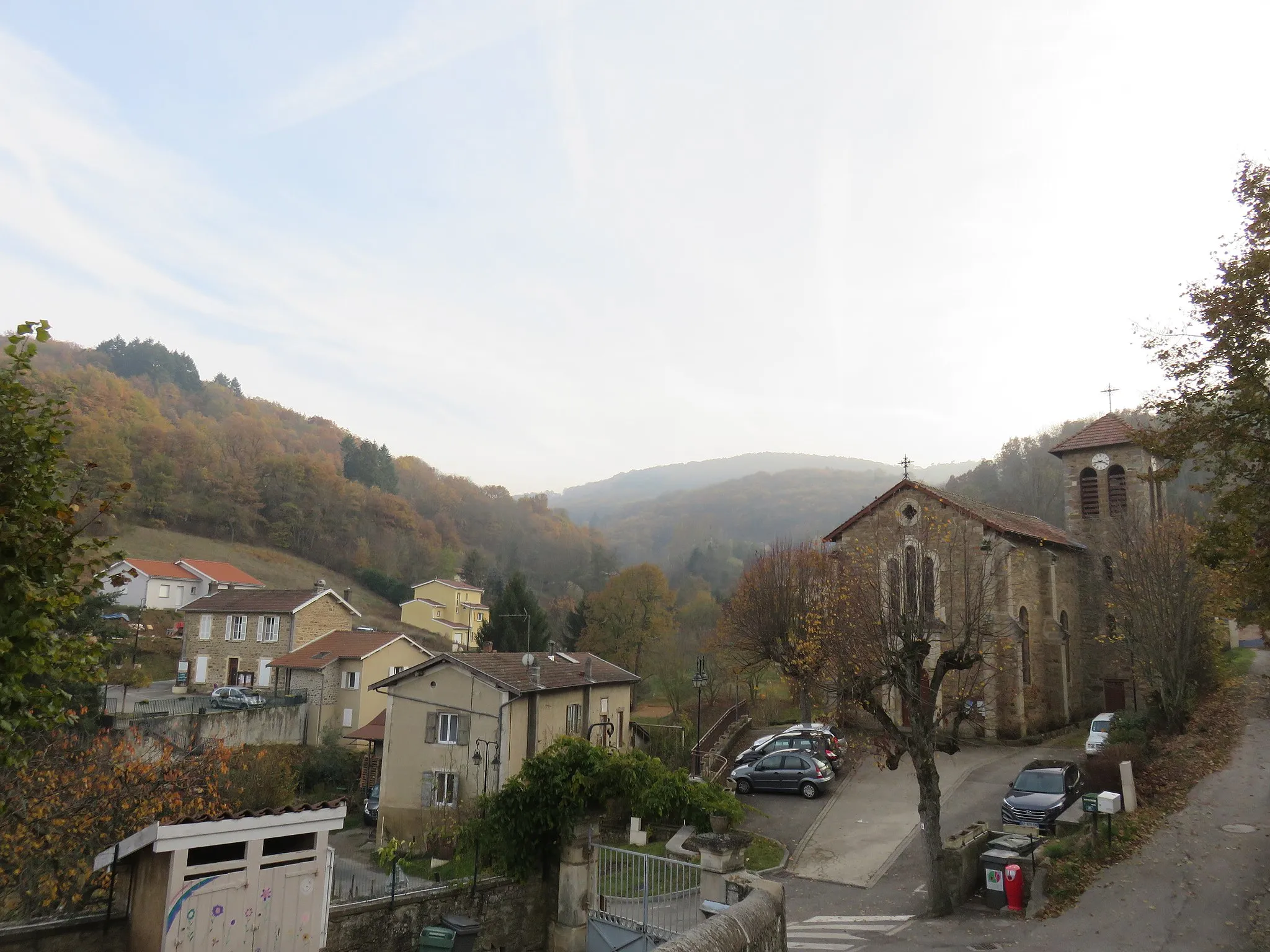 Photo showing: Vue de Saint-Laurent-de-Vaux (Vaugneray, Rhône, France).