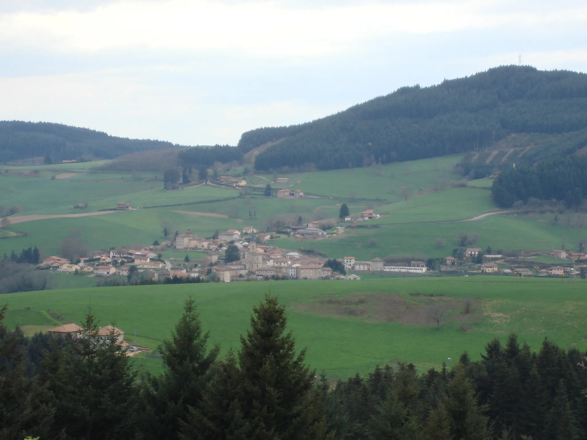 Photo showing: Vue du village de St Vincent-de-Reins
