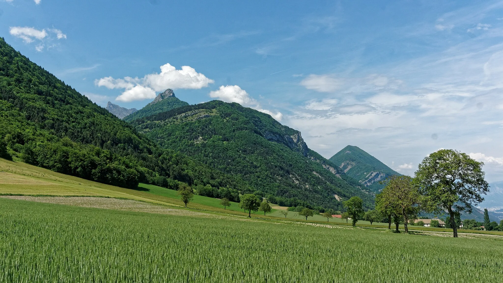 Photo showing: Rocher de l'Éperrimont et le Bémont vus de Saint-Barthélémy du Gua