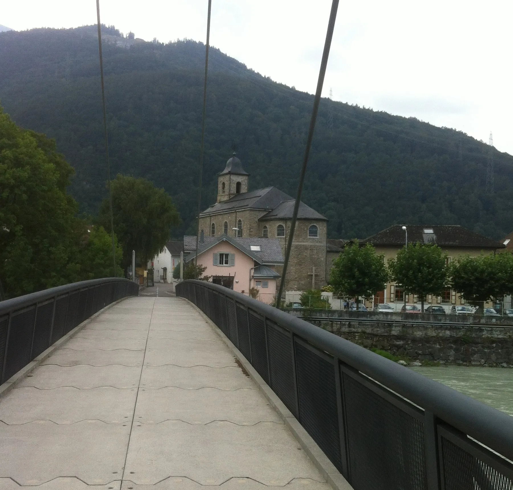 Photo showing: Puente sobre el Ródano en Massongex