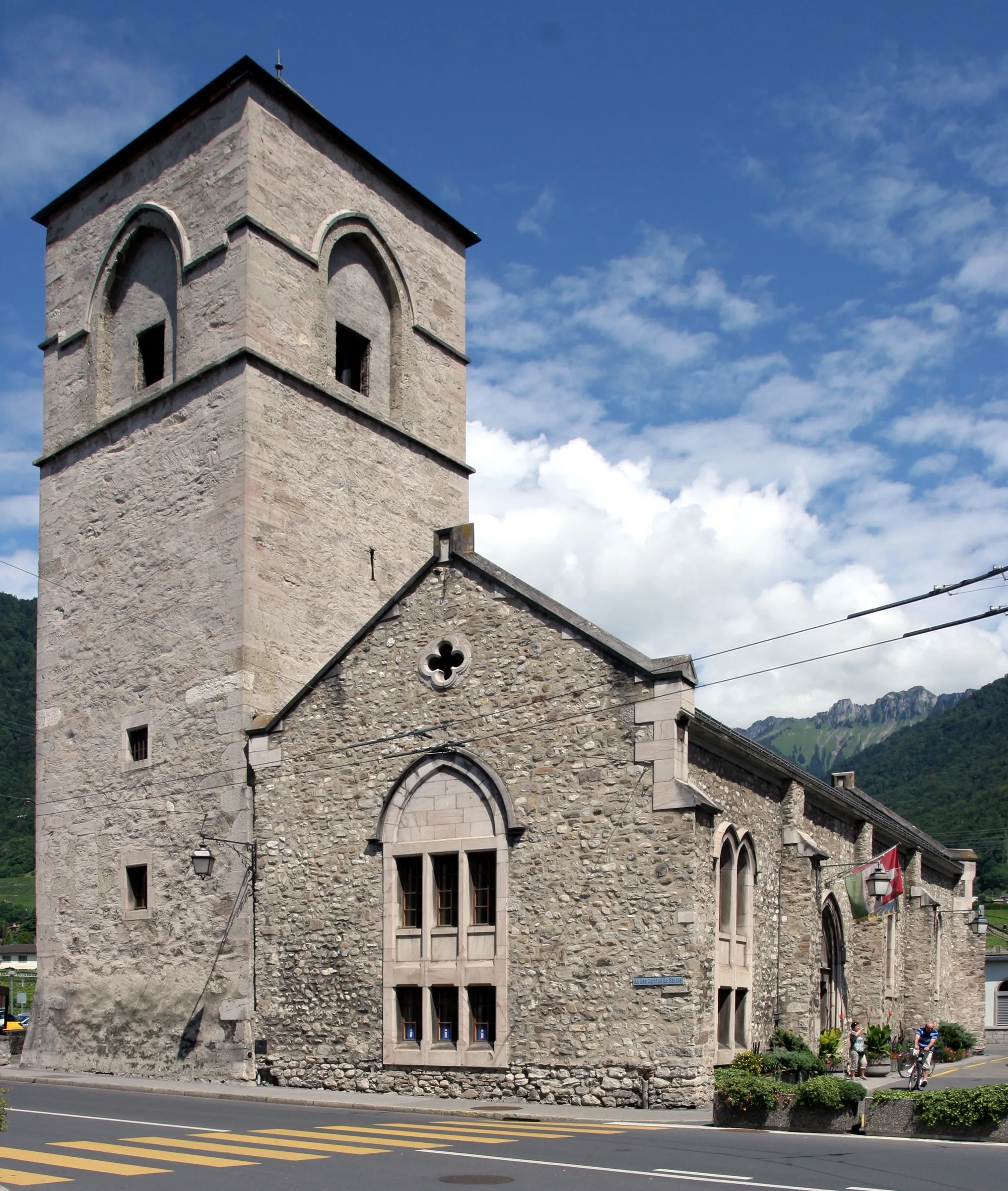 Photo showing: The town hall (Maison de Ville) of Villeneuve VD, Switzerland.