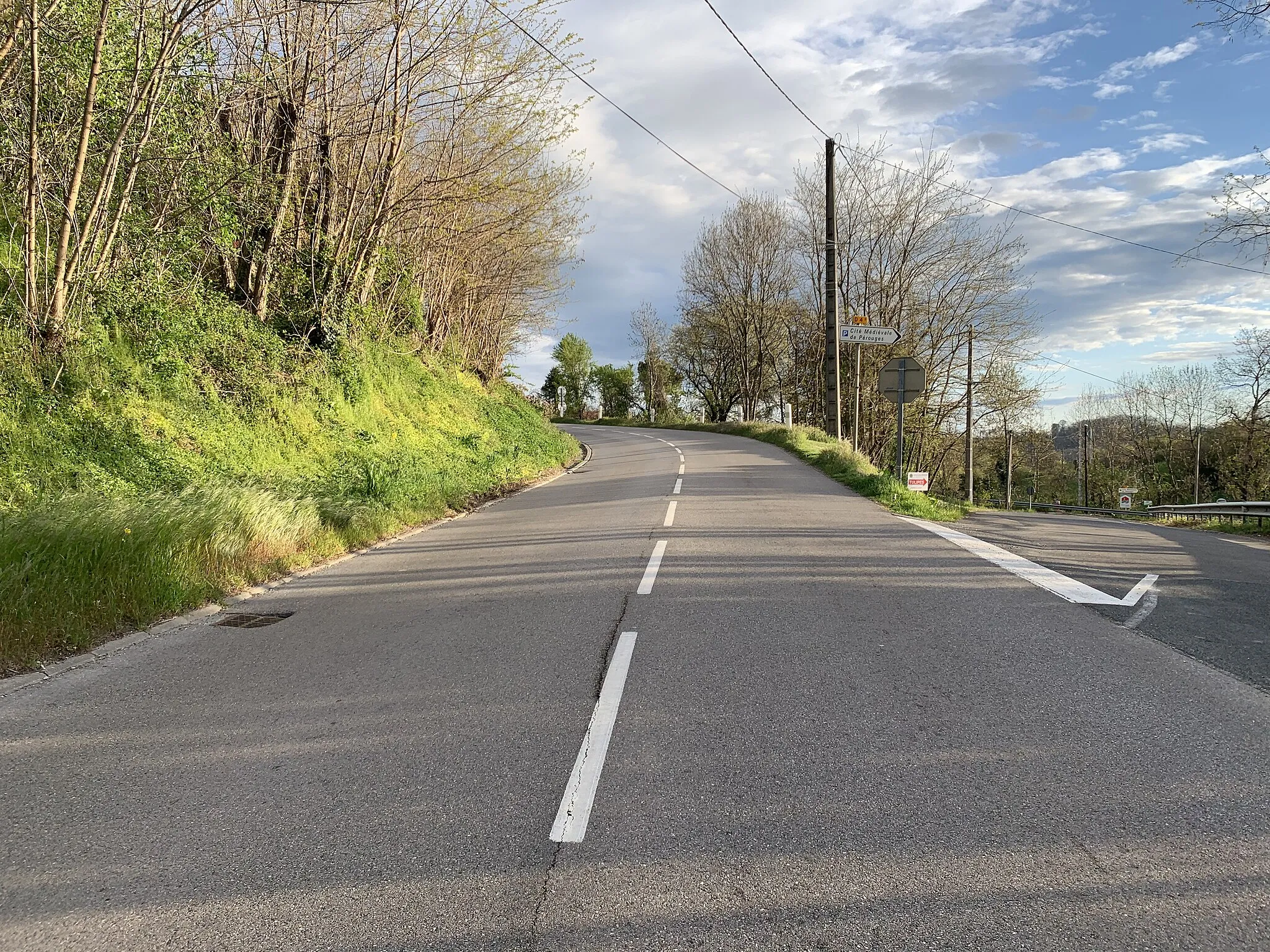Photo showing: Route de Trévoux en avril 2021.