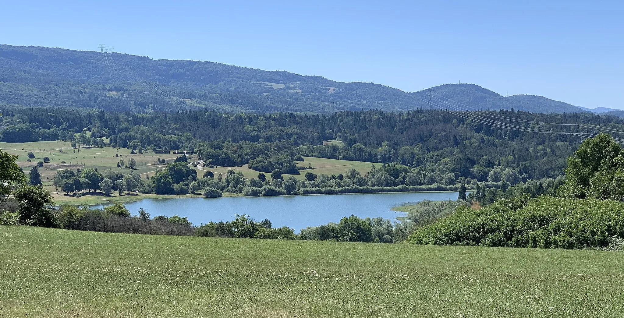 Photo showing: Le lac du barrage de Charmine (août 2020).