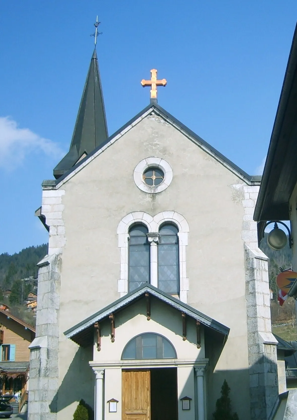 Photo showing: Eglise de Saint-Jean-de-Sixt : commune française, située dans le département de la Haute-Savoie et la région Rhône-Alpes, proche de la ville La Clusaz.