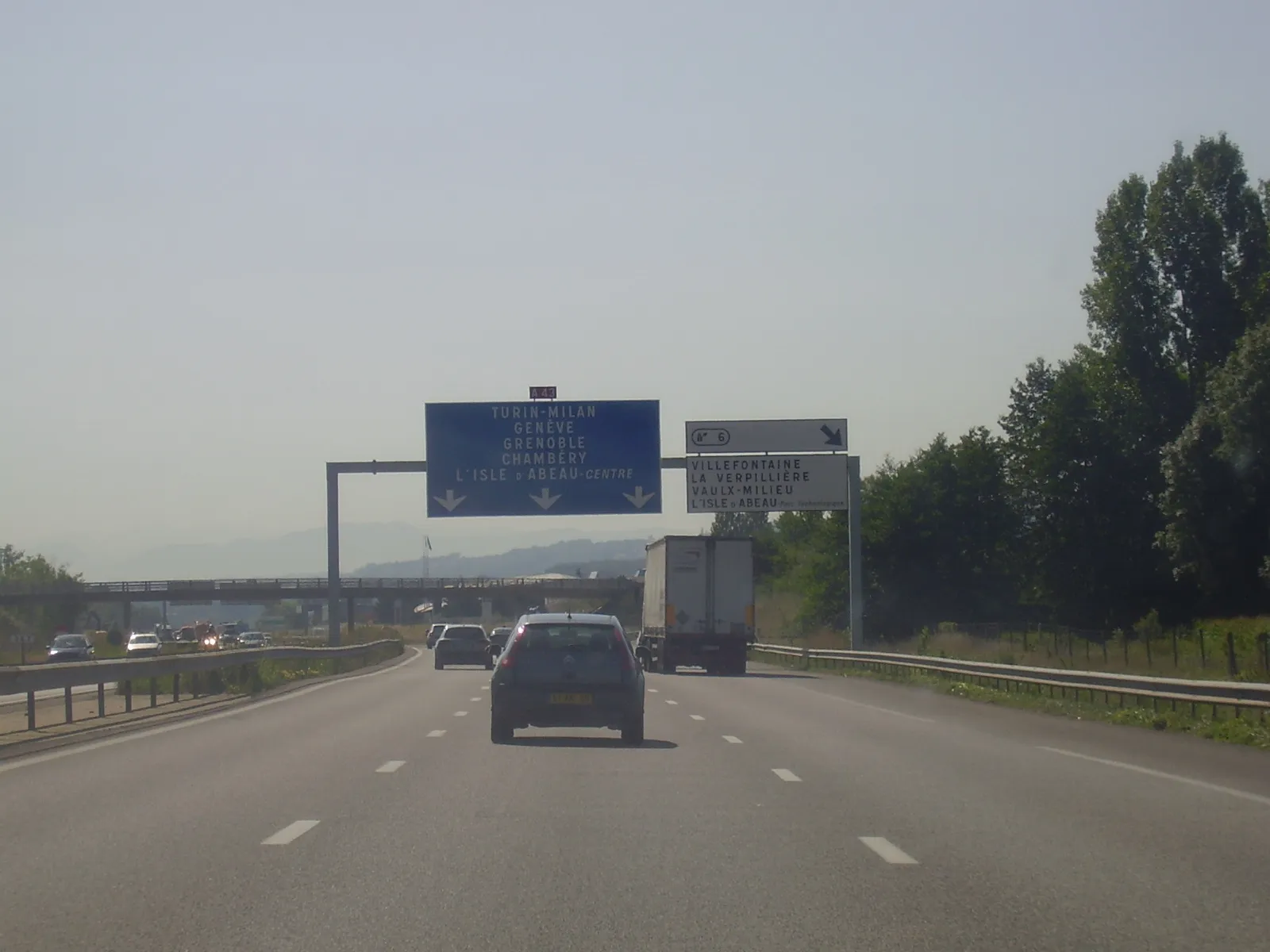 Photo showing: A43 motorway in France (Lyon - exit 6 - Chambéry)