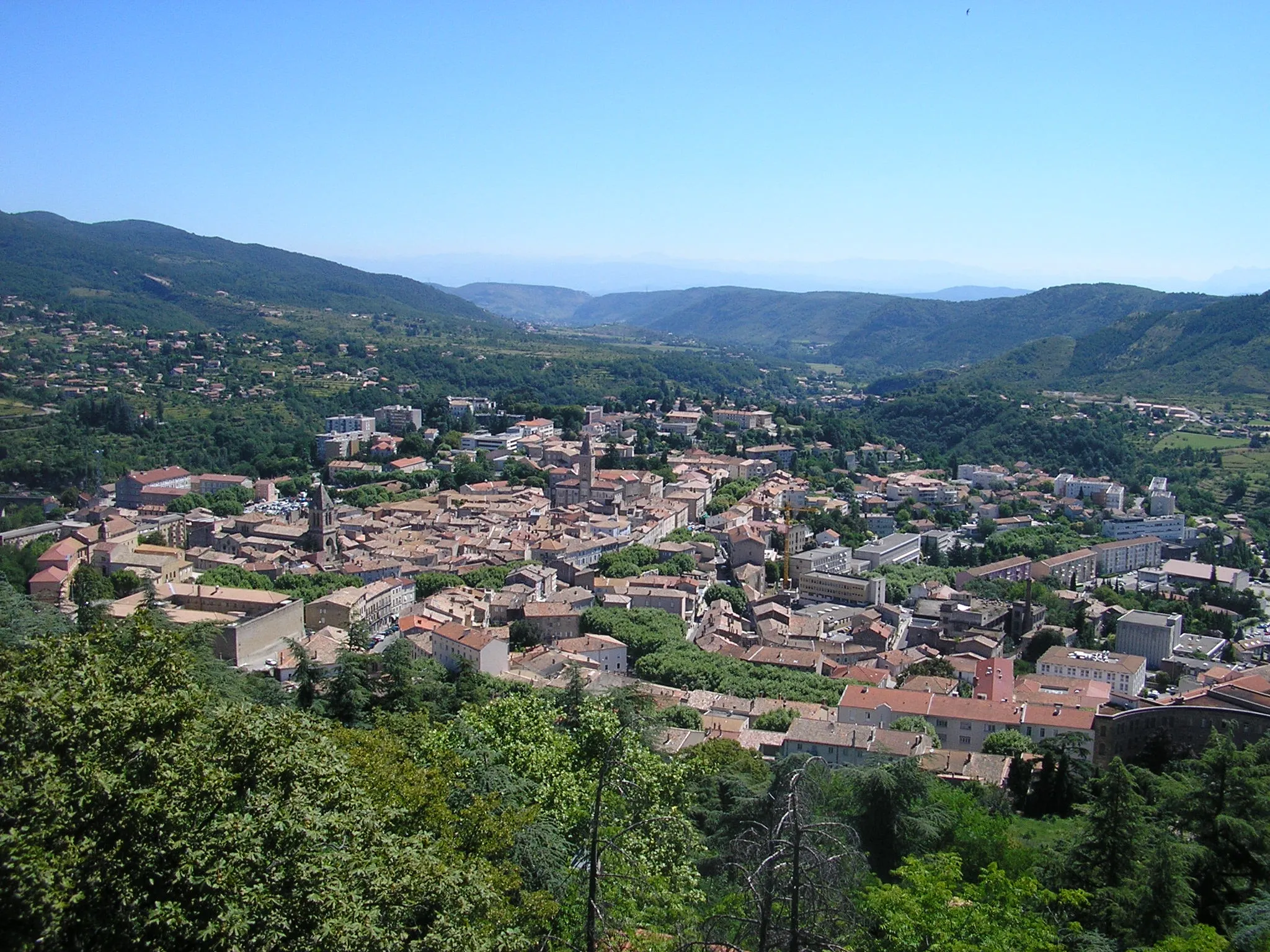Photo showing: Vue de Privas depuis le Montoulon