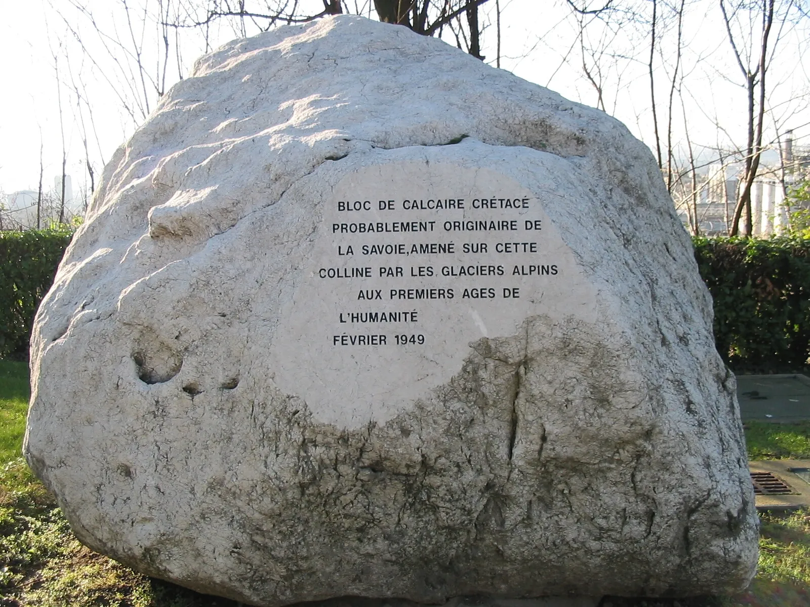 Photo showing: Bloc de calcaire dans la région lyonnaise