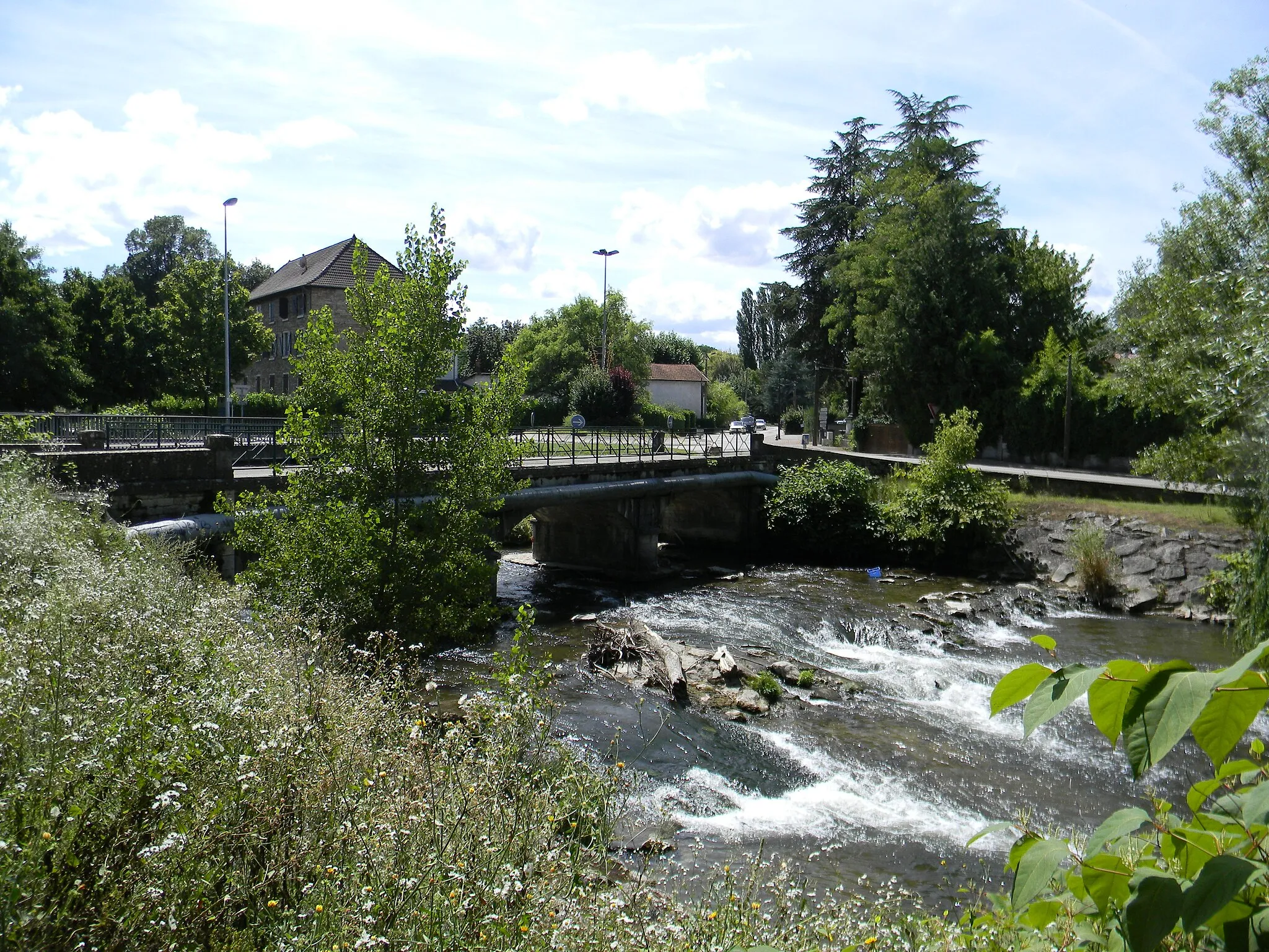 Photo showing: La Bourbre à Chavanoz.