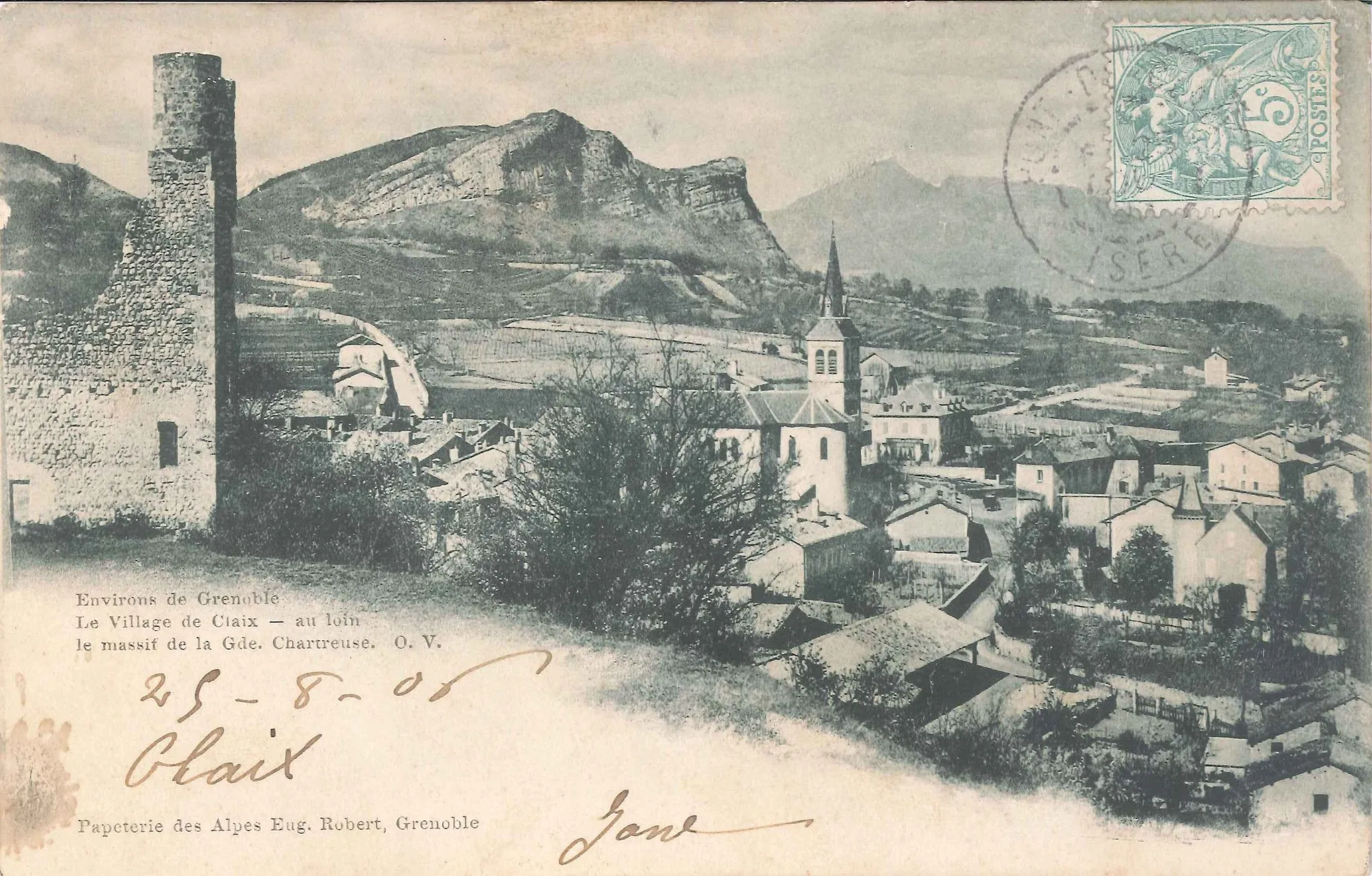 Photo showing: City of Claix, France, before 1906