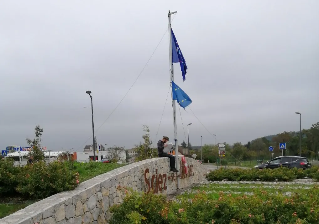 Photo showing: Rond-point de Sciez-sur-Léman.