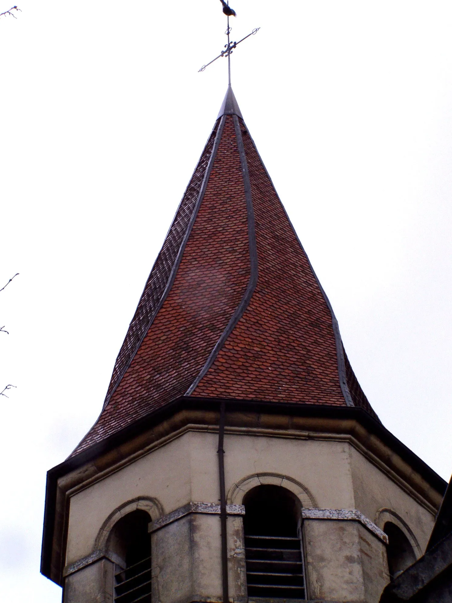 Photo showing: Clocher tors de l'église de Ceyzériat dans l'Ain