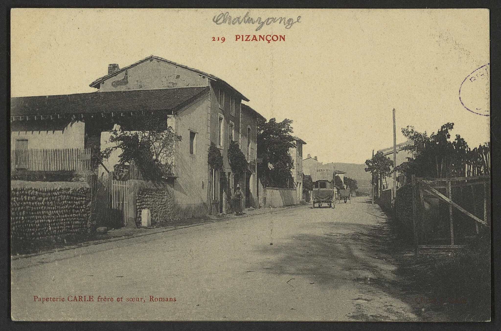 Photo showing: CA 1900 ; Inscription manuscrite : "Chatuzange"