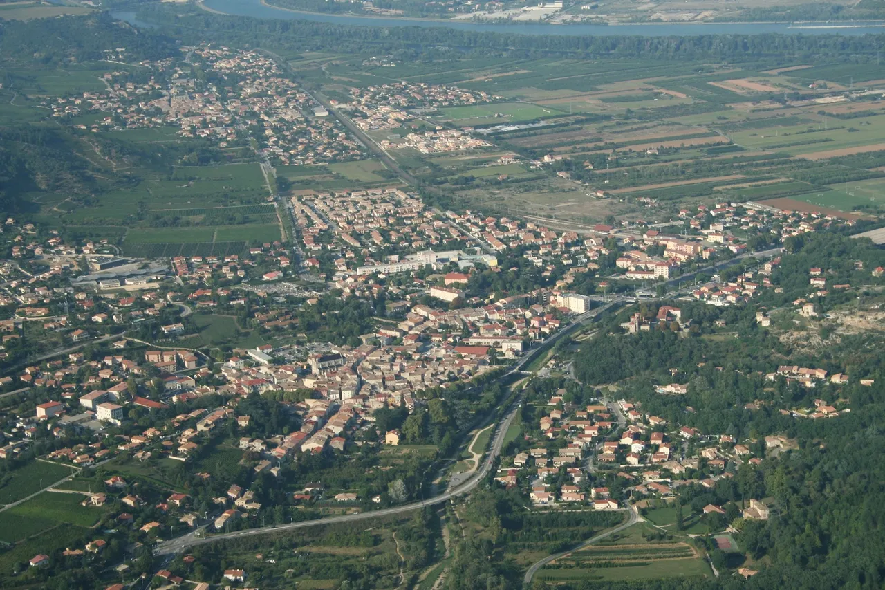 Photo showing: Saint-Péray pris en avion