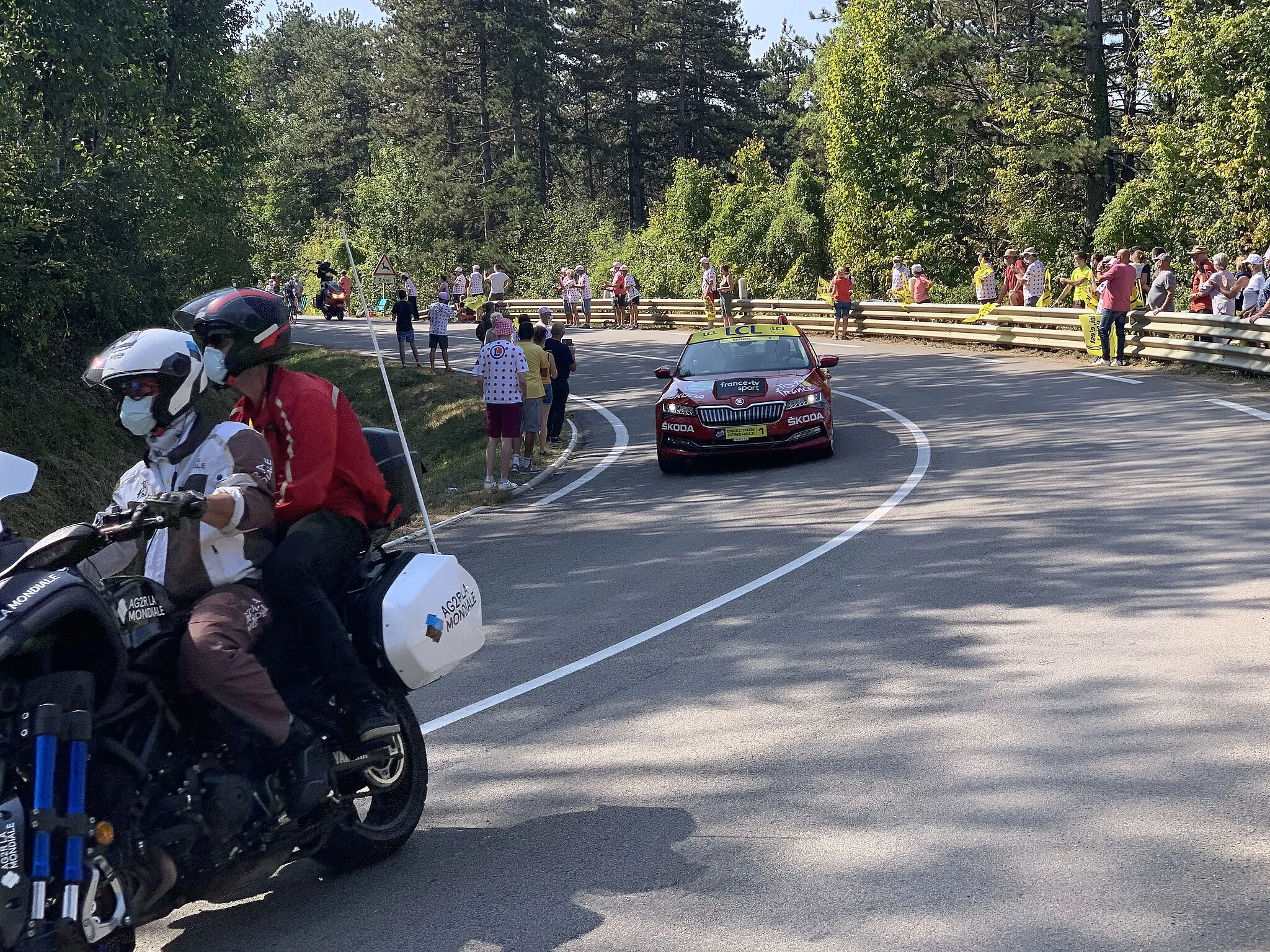 Photo showing: 19e étape du Tour de France 2020 au col de France, Meillonnas.