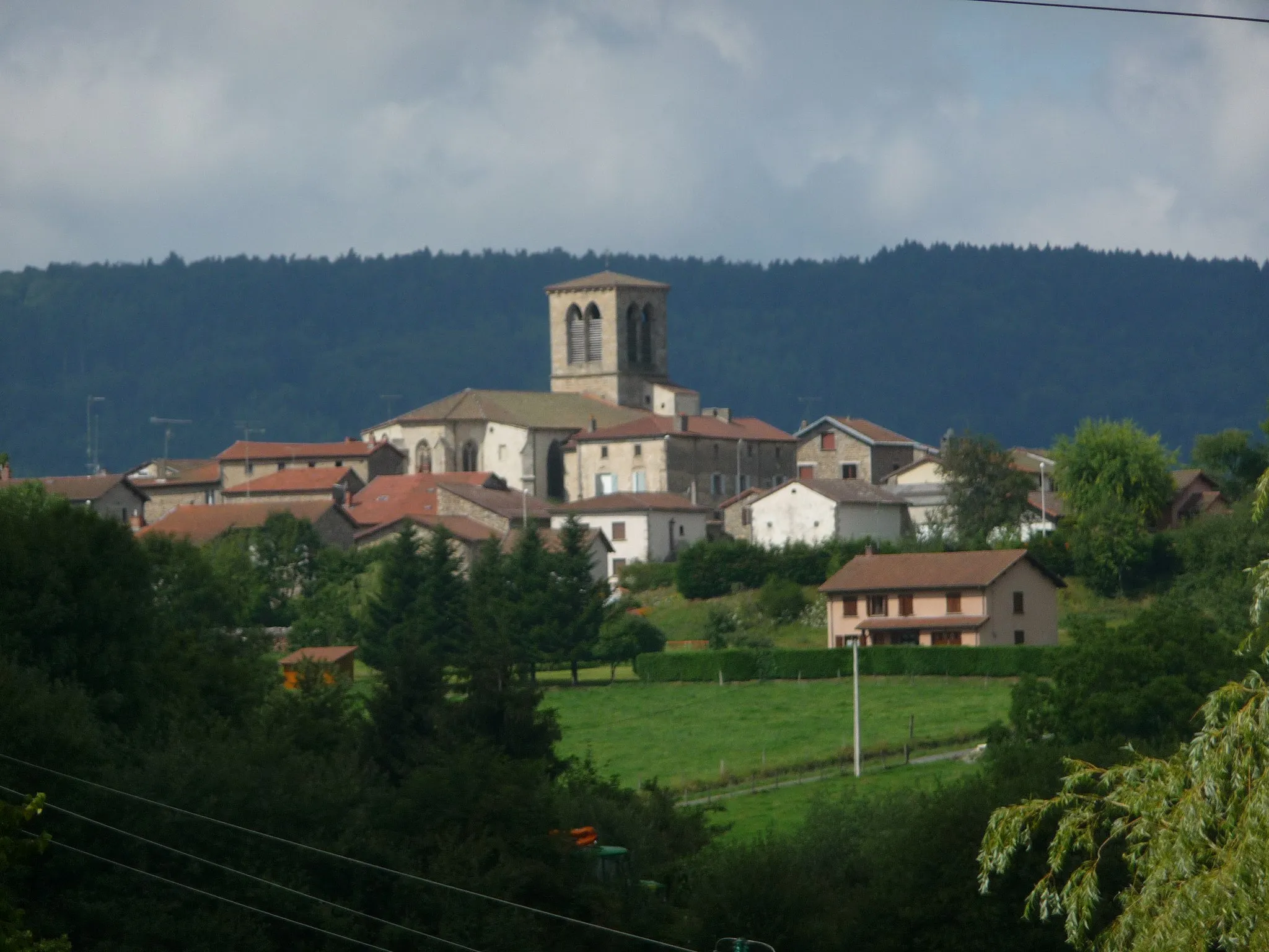 Photo showing: Vue sur le village de St-Amant-Roche-Savine.