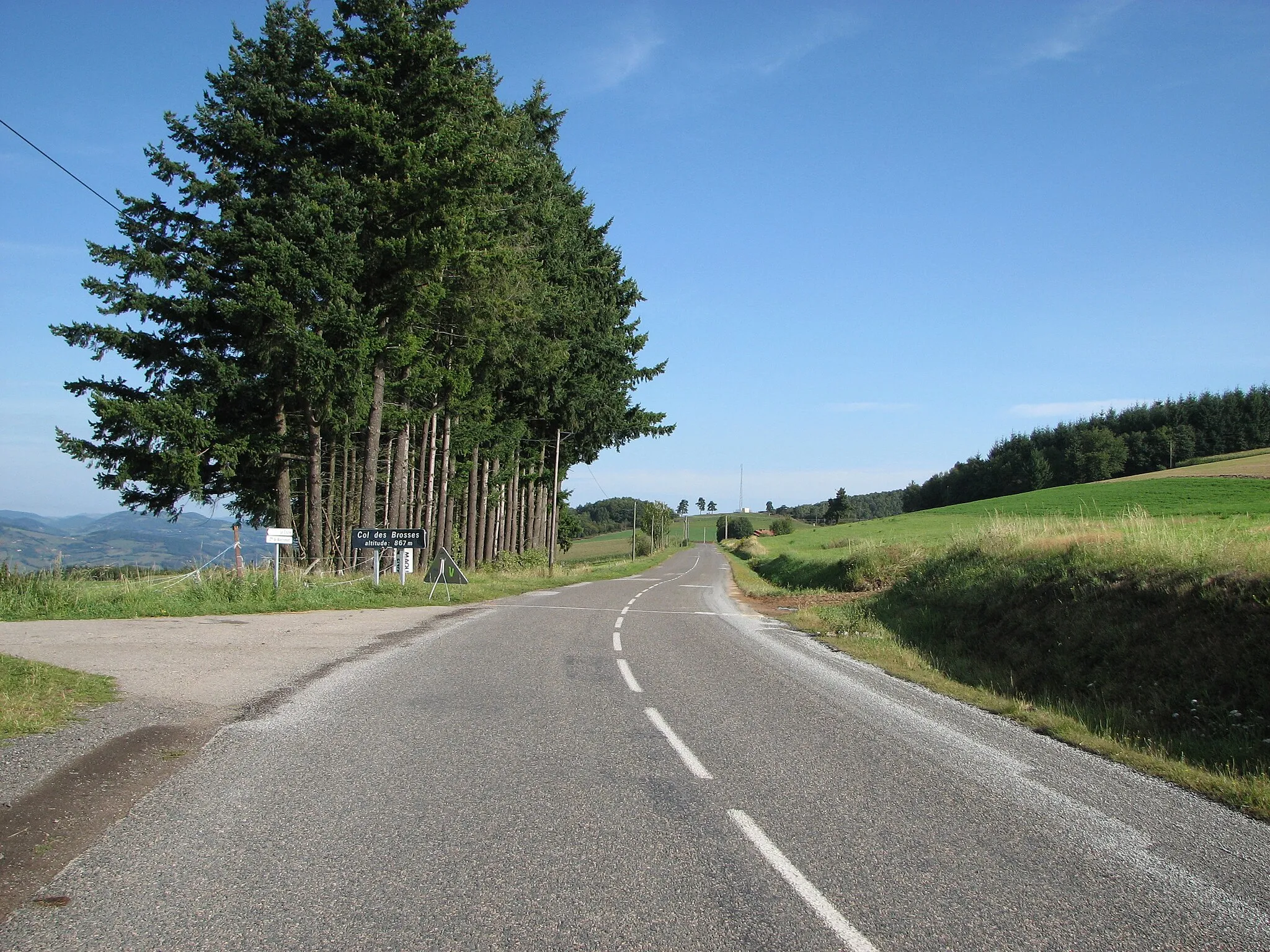 Photo showing: Col des Brosses (Montromant), dans les monts du Lyonnais. 867 m