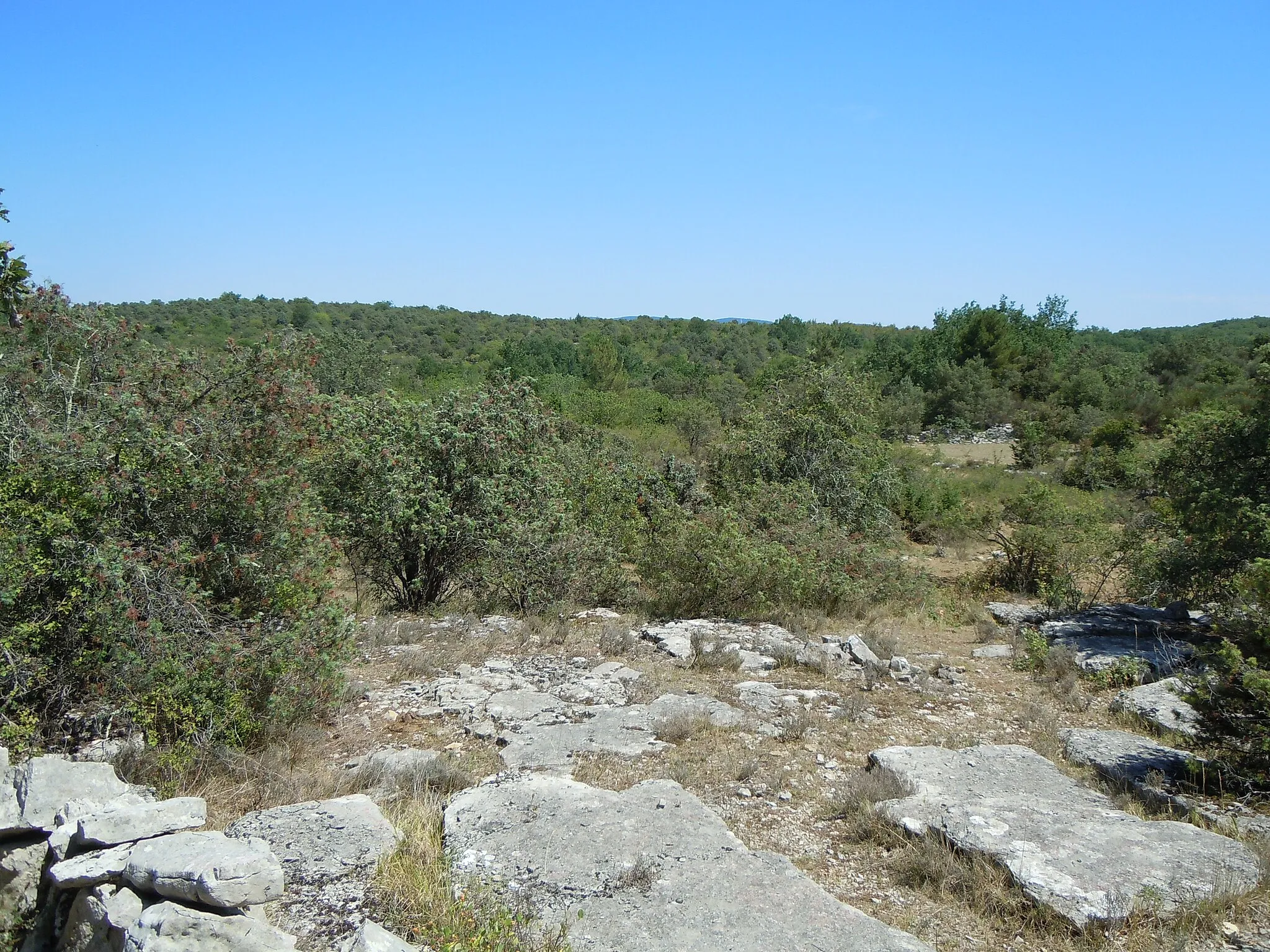 Photo showing: Plateau des Gras: Champ Redon depuis Gérine (260 m)  -Les Assions - Ardèche - France