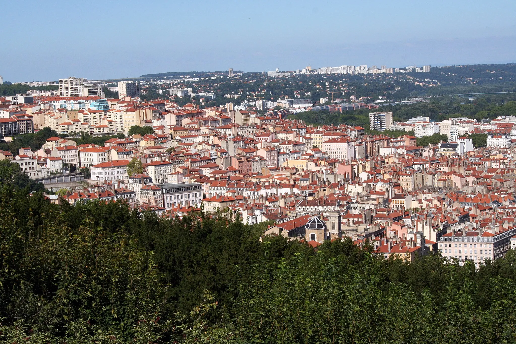 Photo showing: La colline de la Croix-Rousse vue de la colline de Fourvière