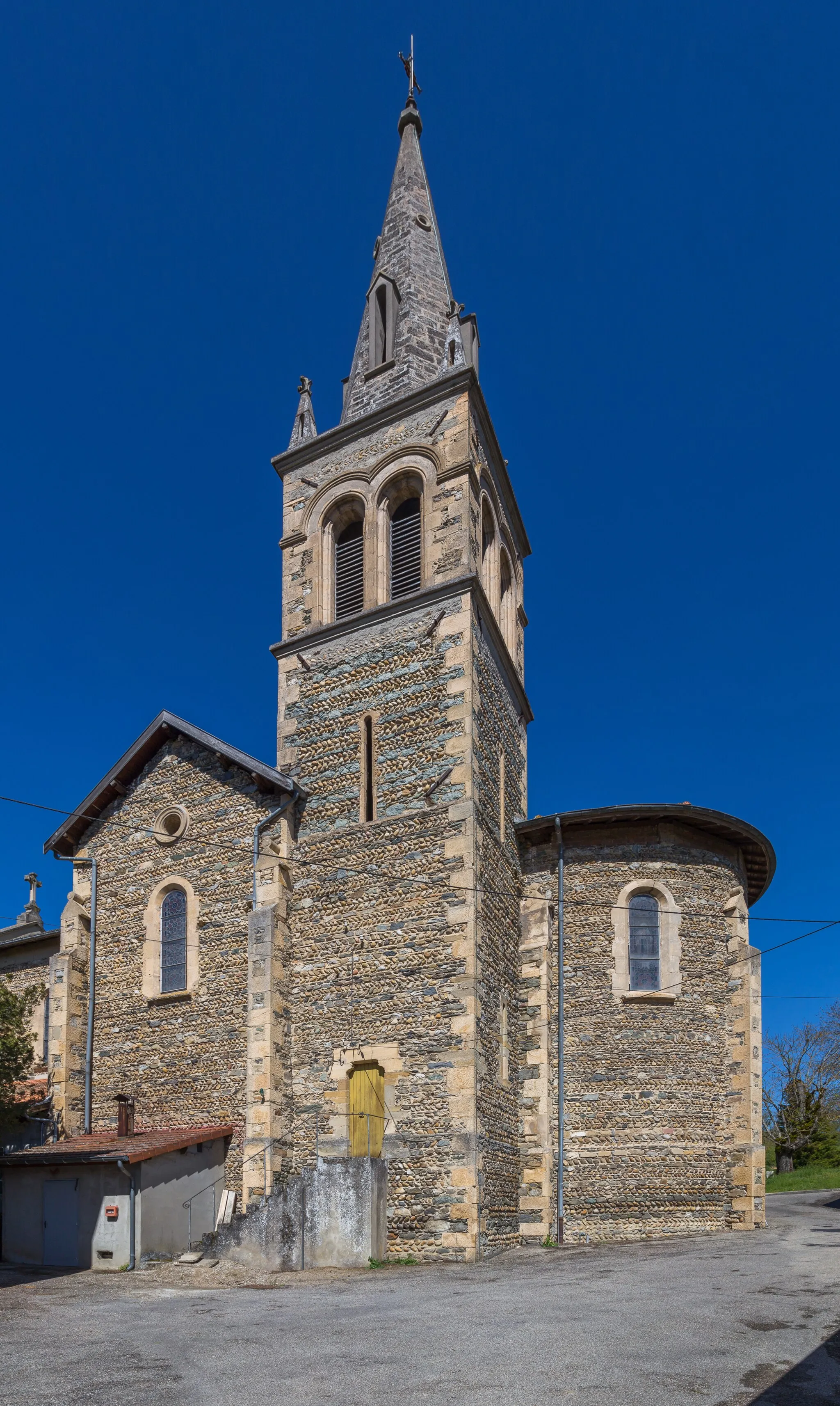 Photo showing: Saint-Clair Church Bell Tower, Meyrieu-les-Étangs, Isère.