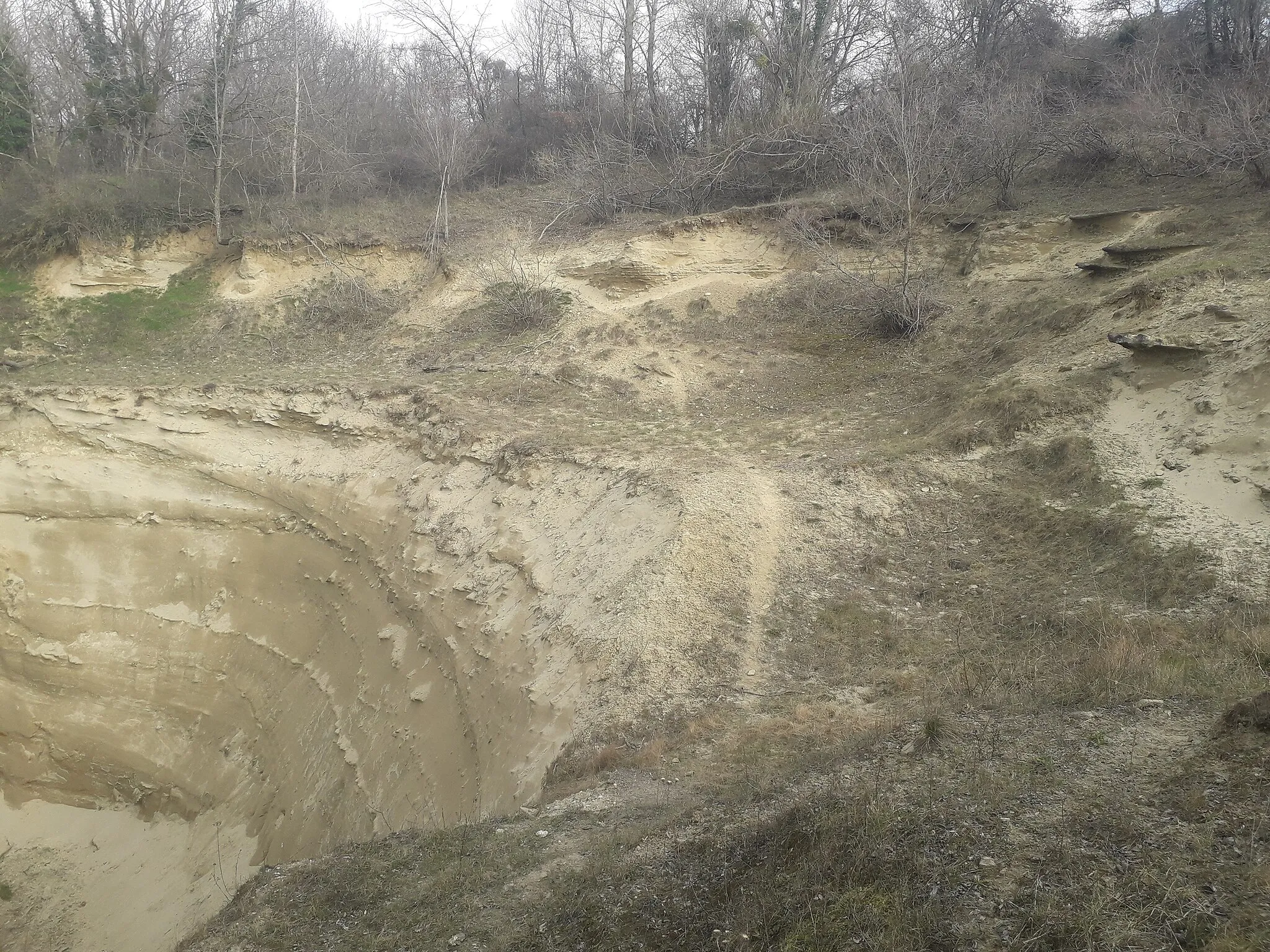 Photo showing: a quarry of molasse in the hamlet of Le Colombier from de top of Revel-Tourdan.