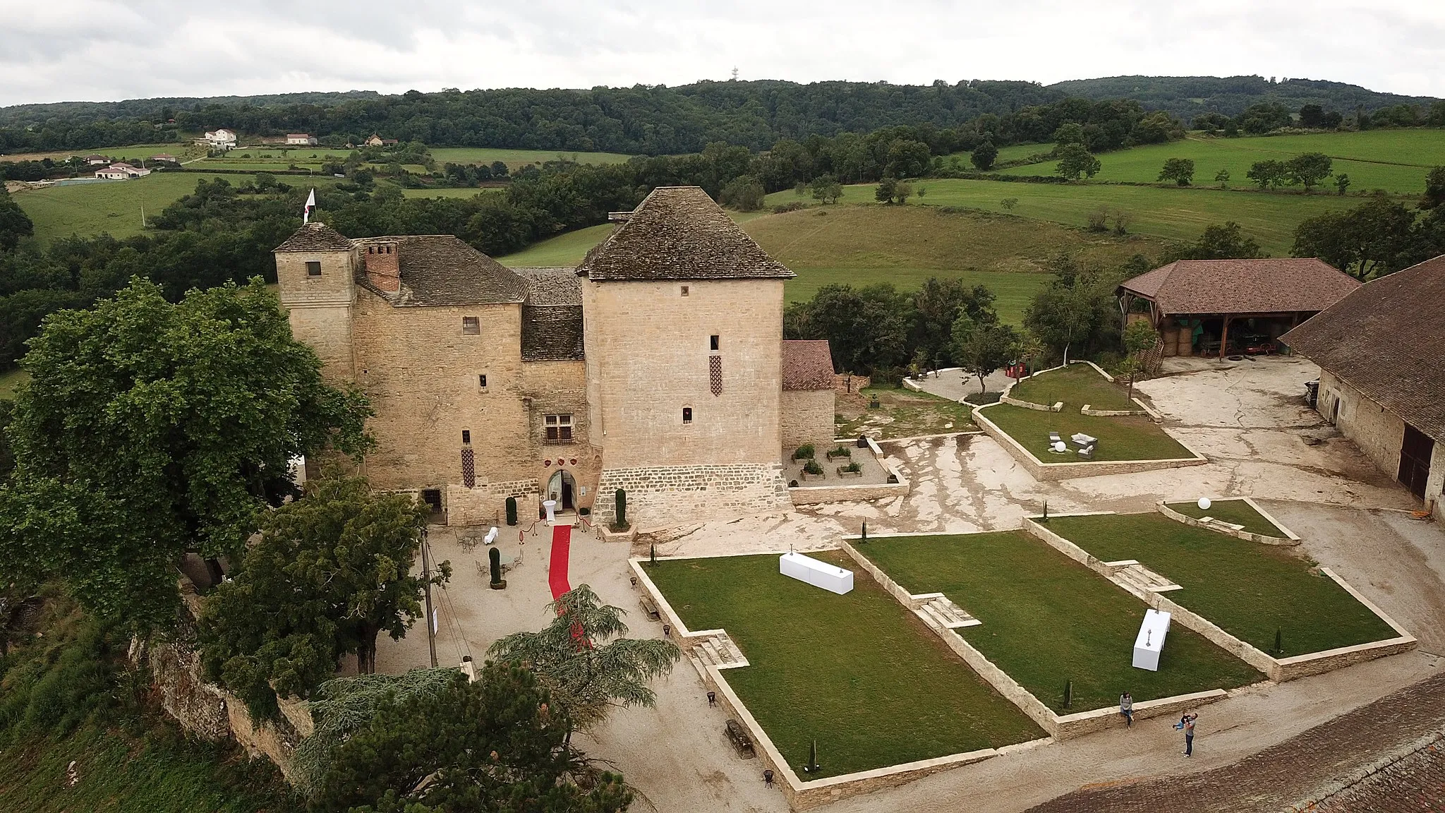 Photo showing: Vue aérienne du château