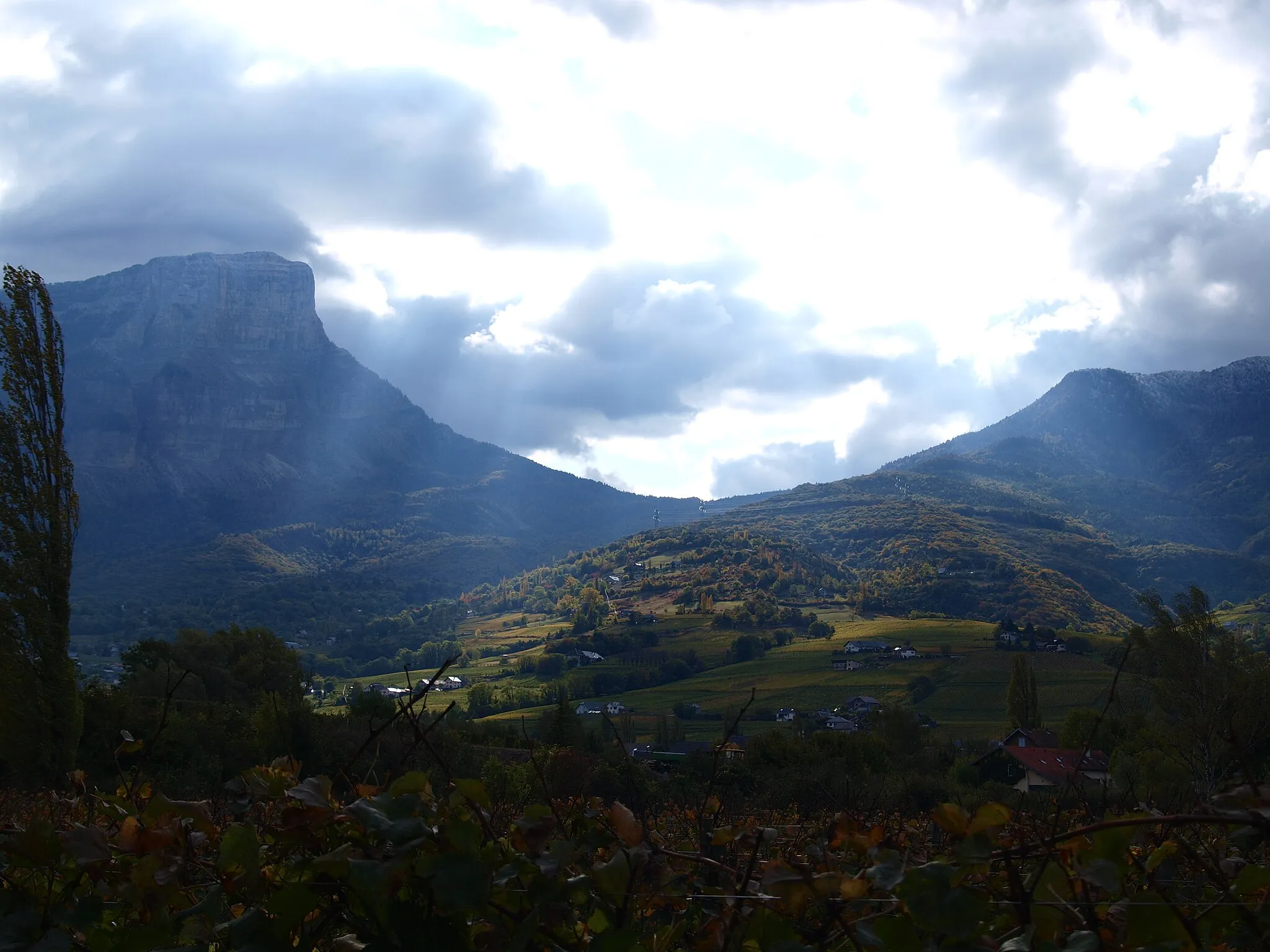 Photo showing: Apremont's wineyards in colorfull october light.