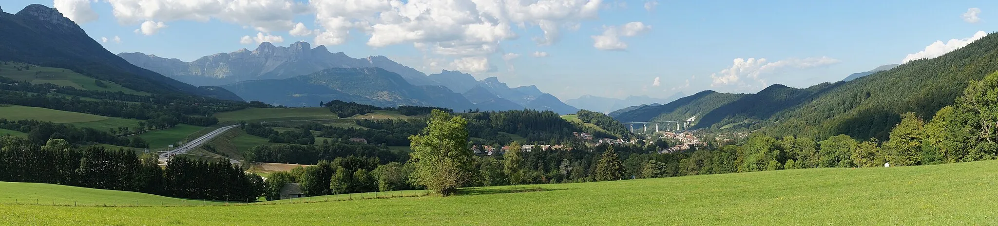 Photo showing: Panorama du col du Fau et Monestier-de-Clermont