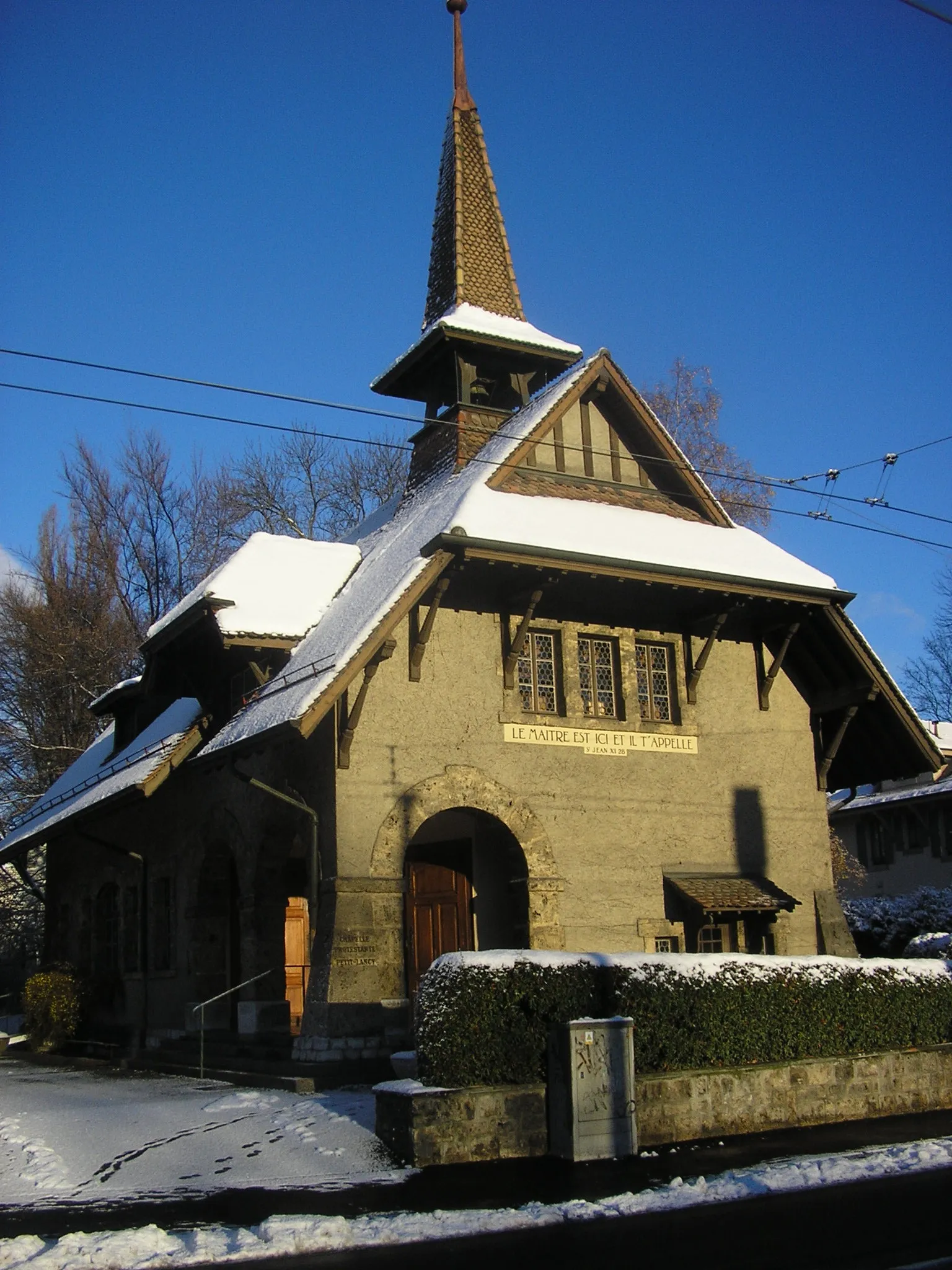 Photo showing: Chapelle protestante du Petit-Lancy, commune de Lancy, à Genève