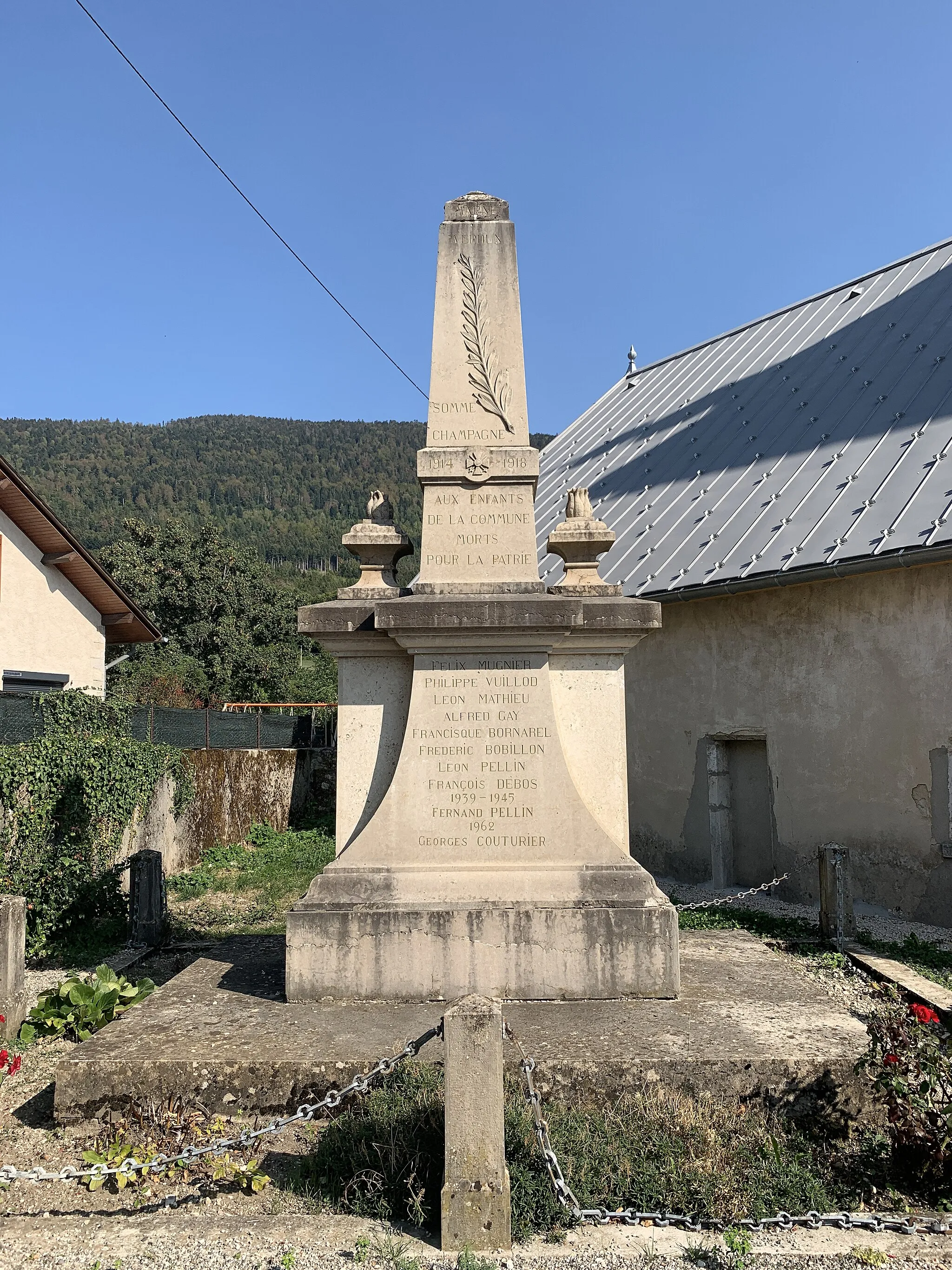 Photo showing: Monument aux morts de Brénaz, Arvière-en-Valromey.