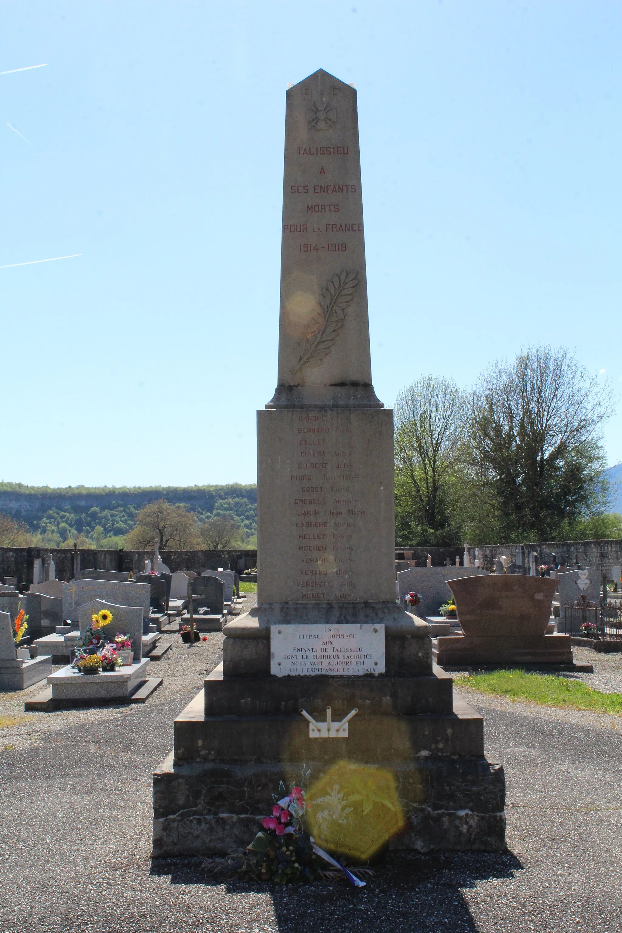 Photo showing: Monument aux morts de Talissieu.