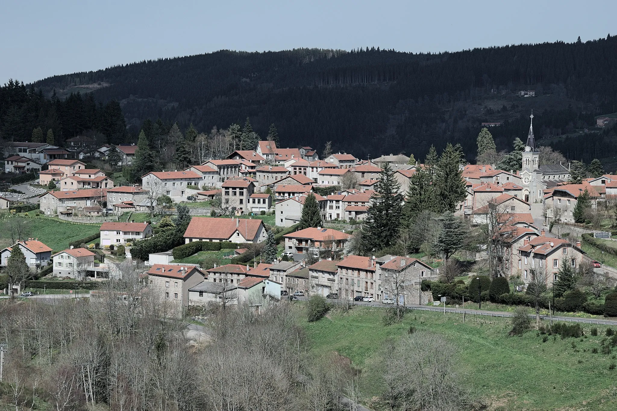 Photo showing: Vue du village de Planfoy (Loire, région Auvergne-Rhône-Alpes)