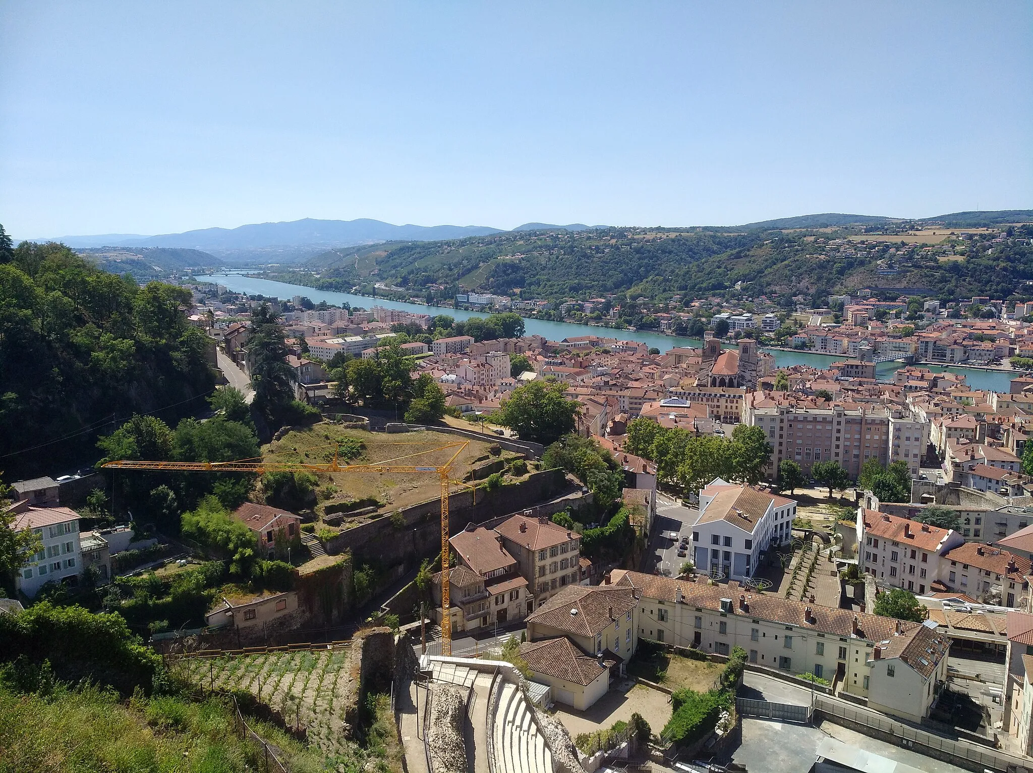 Photo showing: Vue de la ville de Vienne (Isère, France), depuis le Pipet.