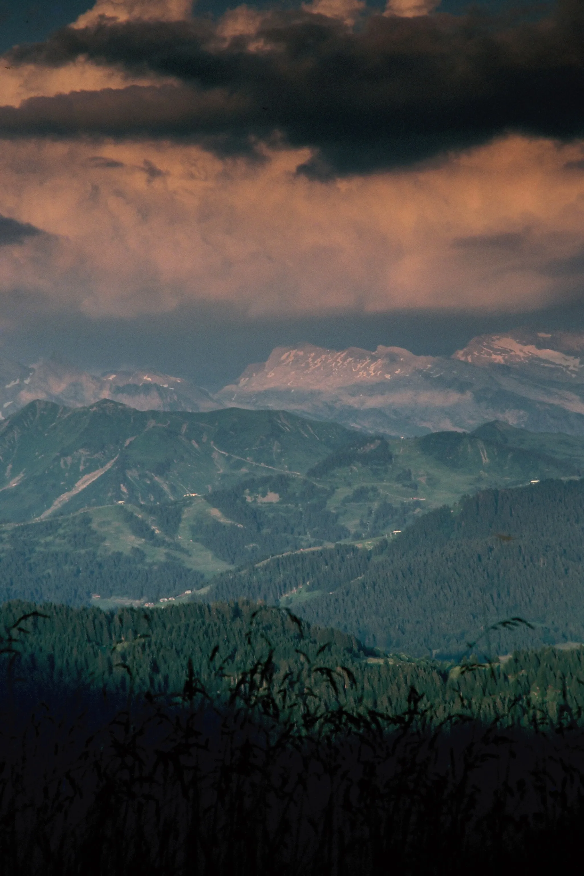 Photo showing: distant high alps