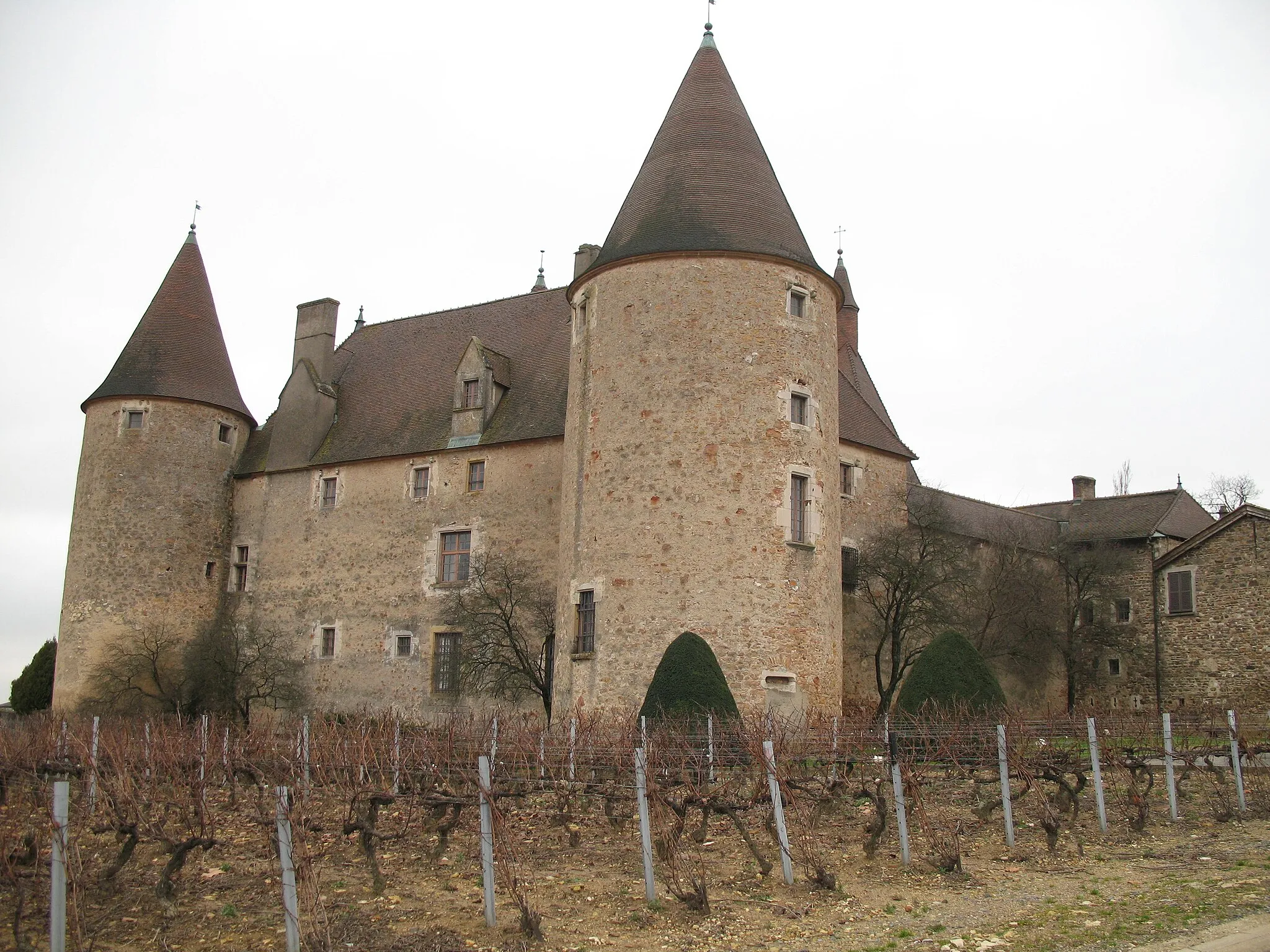 Photo showing: Château de Corcelles-en-Beaujolais dans le Rhône, côté nord