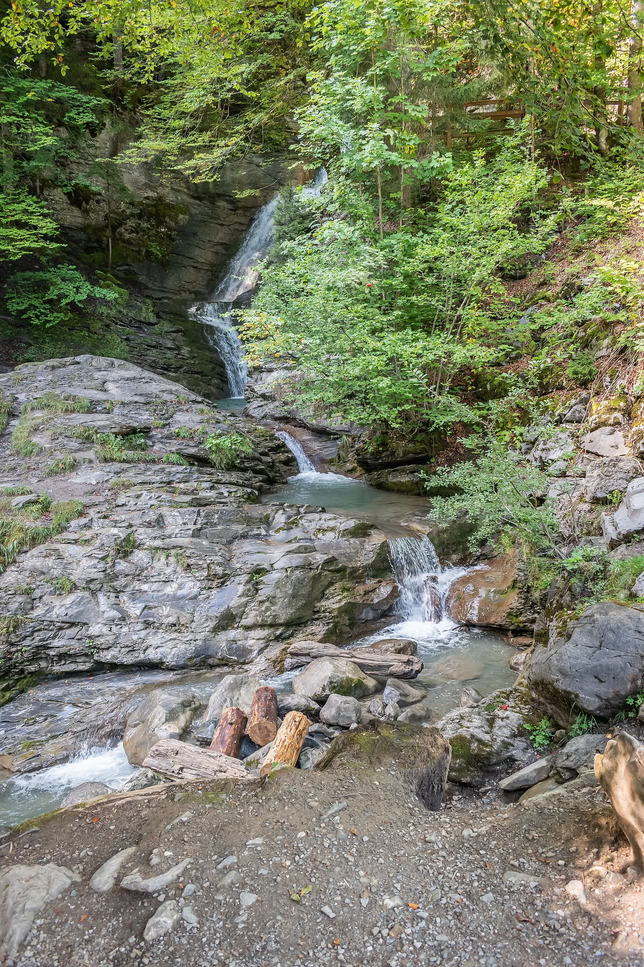 Photo showing: Cascade de Nyon in Morzine, Haute-Savoie, France