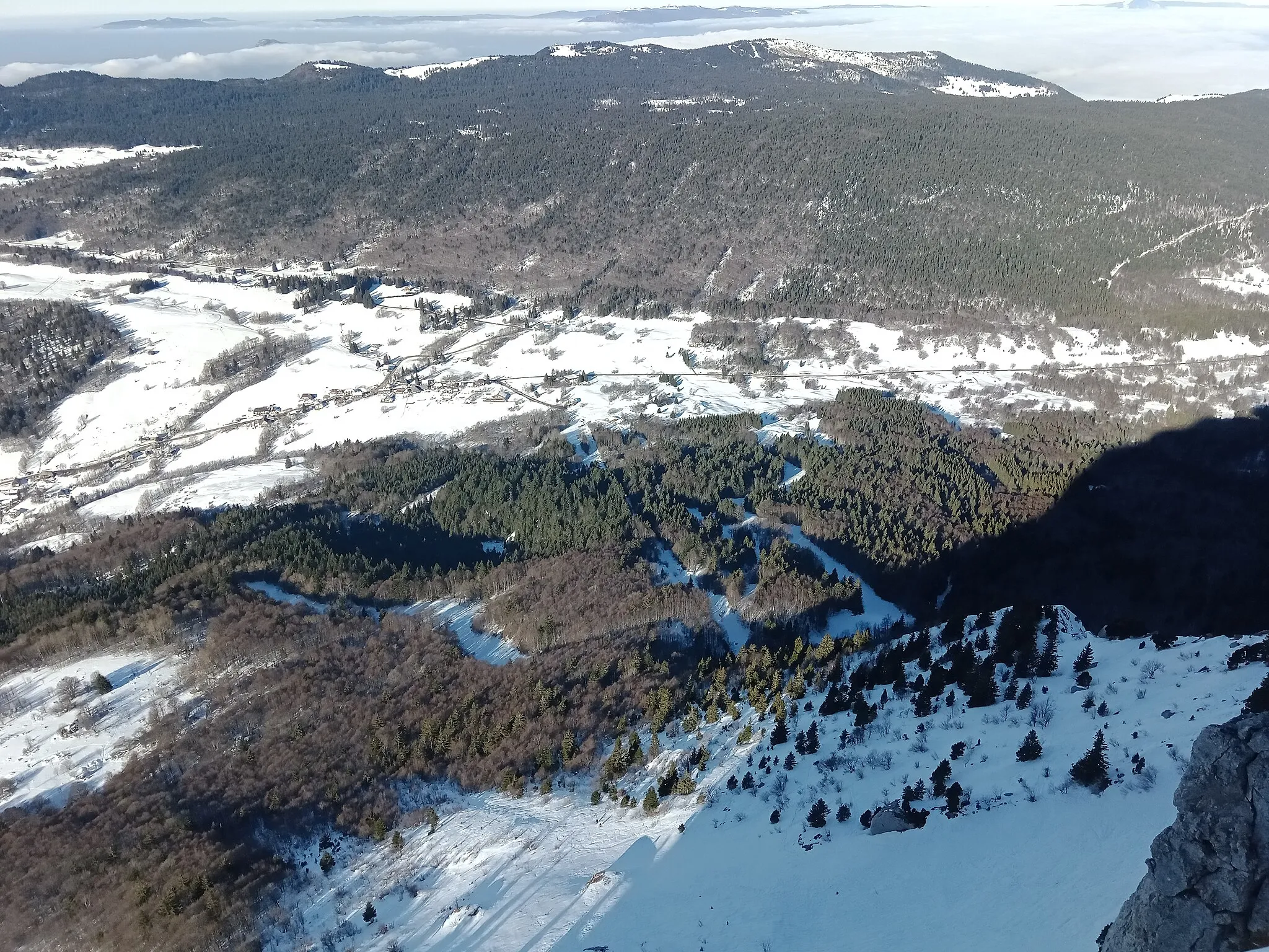 Photo showing: Le col de Plainpalais depuis le mont Margériaz, Savoie, France