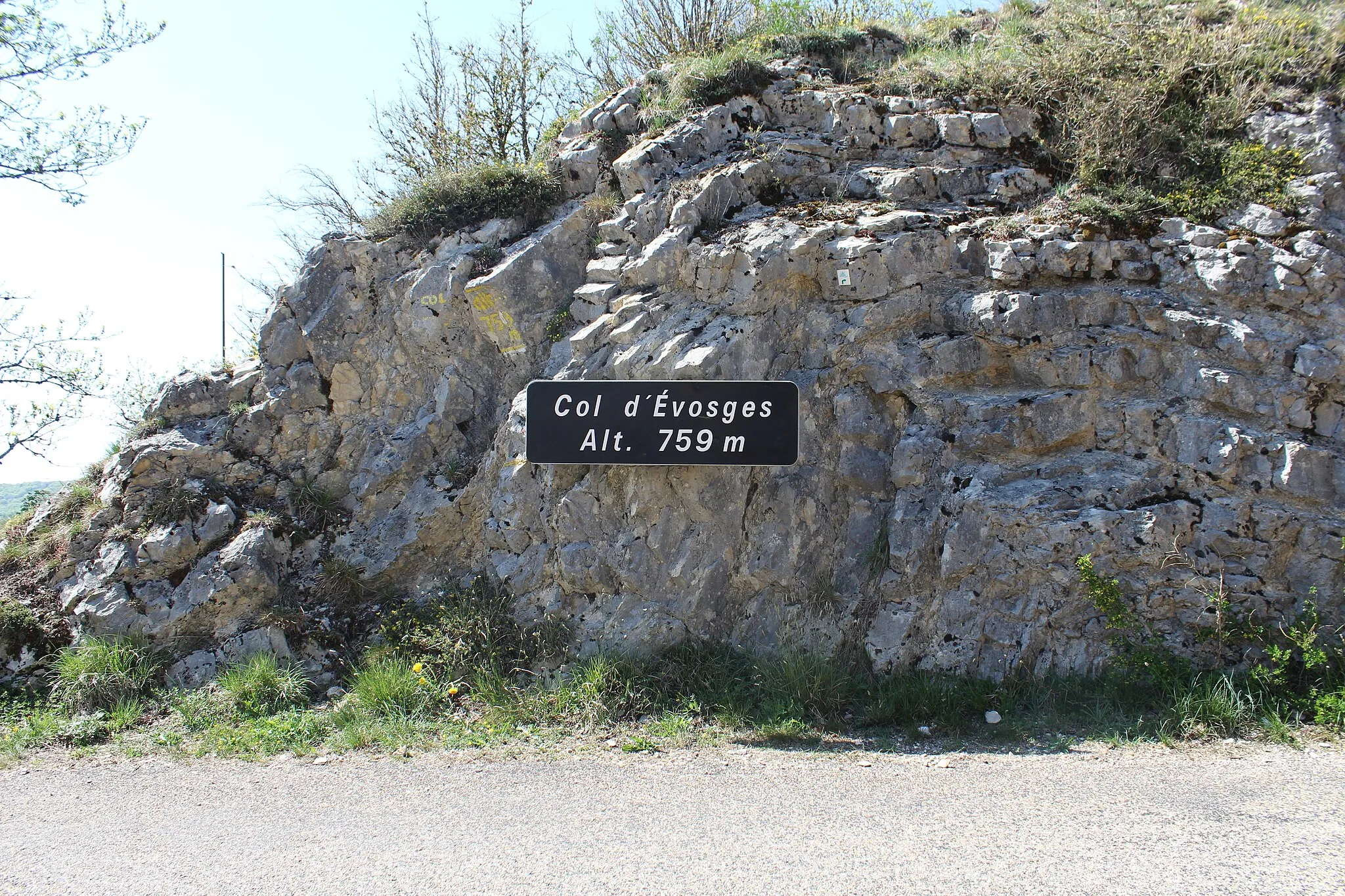 Photo showing: Panneau du Col d'Évosges.