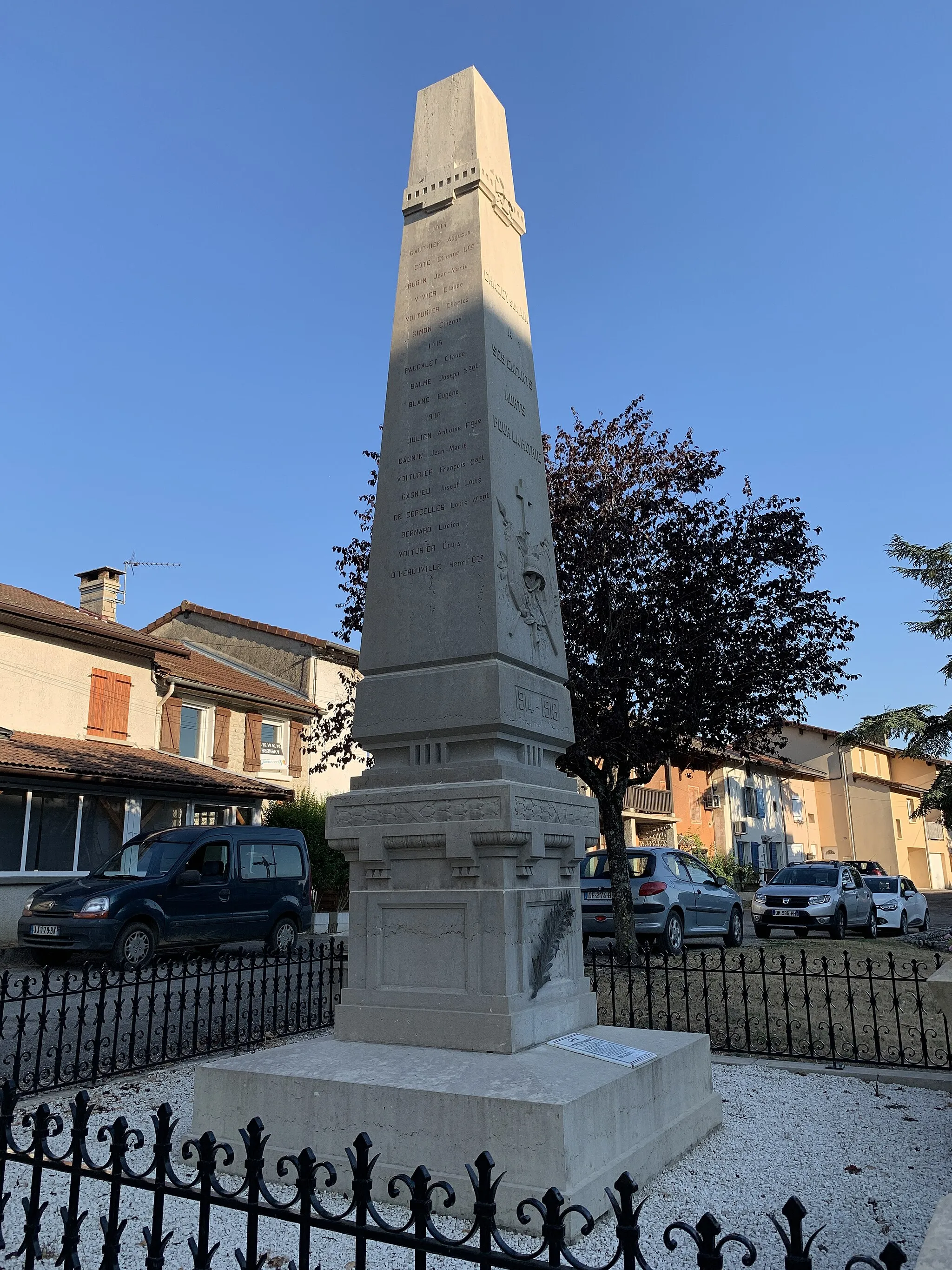 Photo showing: Monument aux morts de Chazey-sur-Ain.