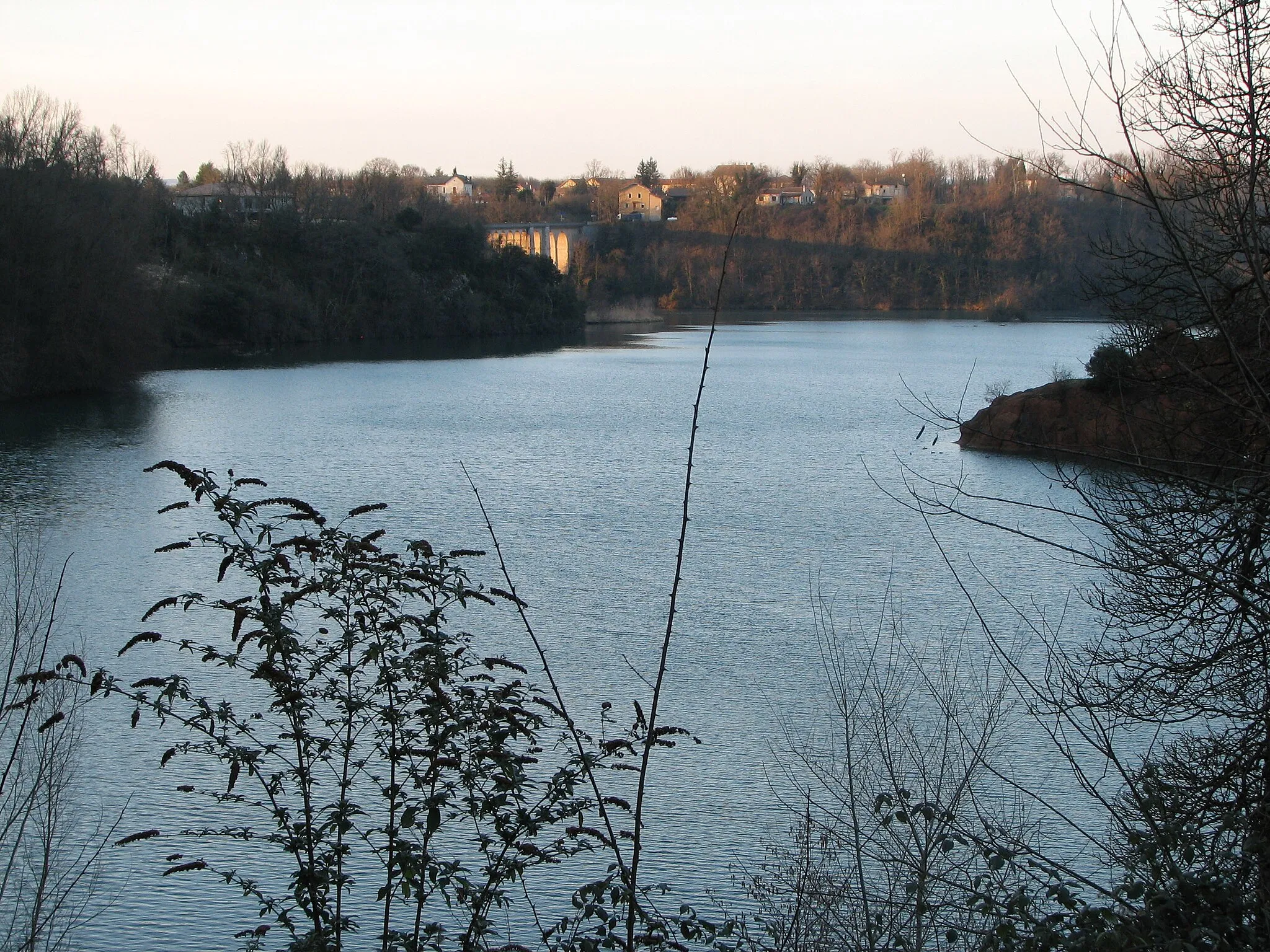 Photo showing: Crépuscule sur la Bourne à Saint-Nazaire-en-Royans