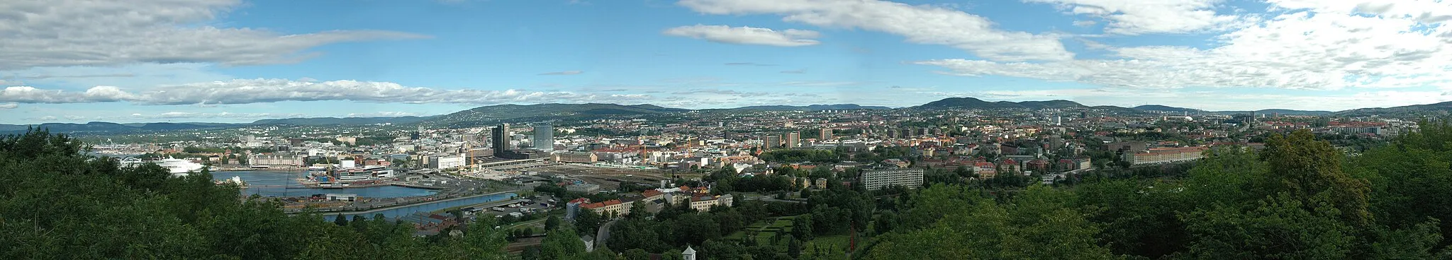 Photo showing: Panorama of Oslo, Norway, taken from Ekeberg