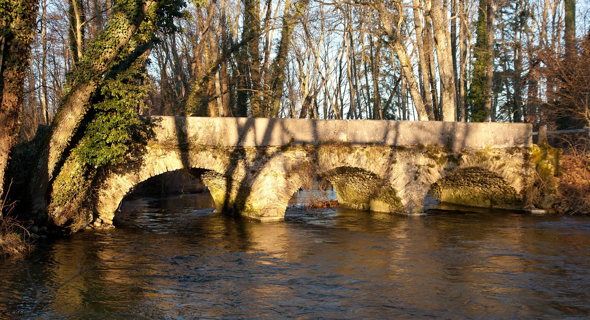 Photo showing: Le Pont de Grilly à la frontière entre la France (Ain) et la Suisse (canton de Vaud).