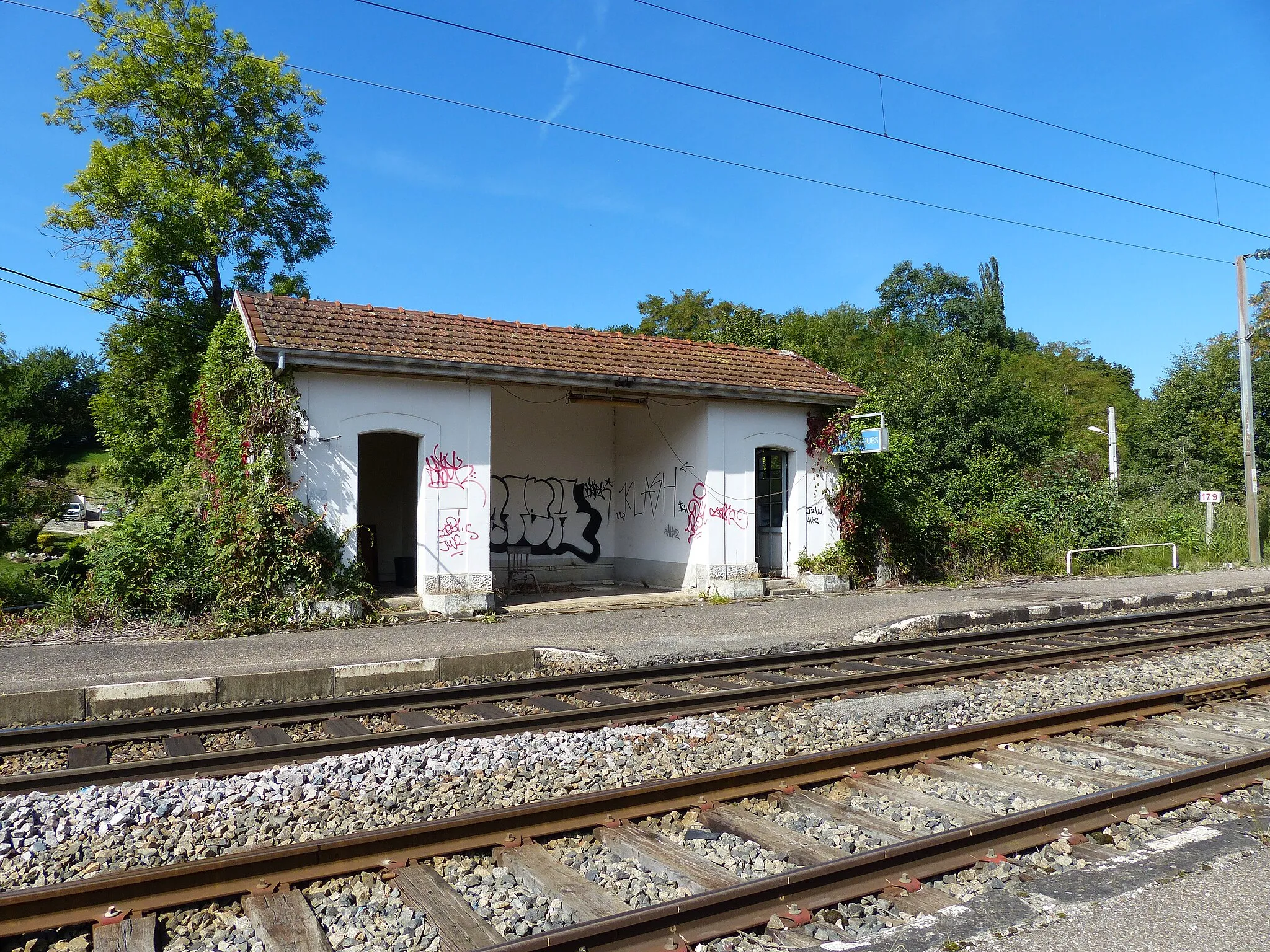 Photo showing: bâtiment annexe de la gare de Saint-Cergues sur le quai direction Thonon
