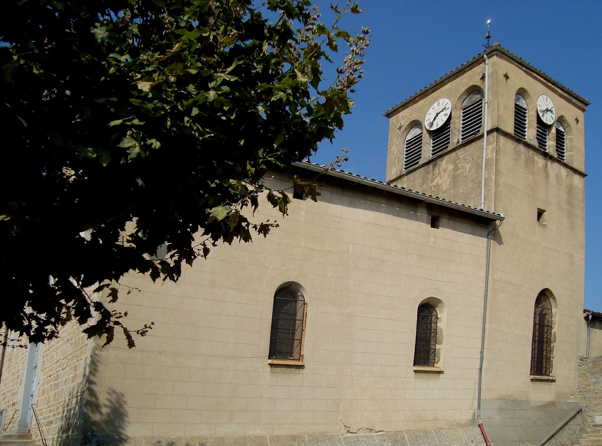 Photo showing: Église Saint-Jean-Baptiste, Chaussan, Rhône, France.