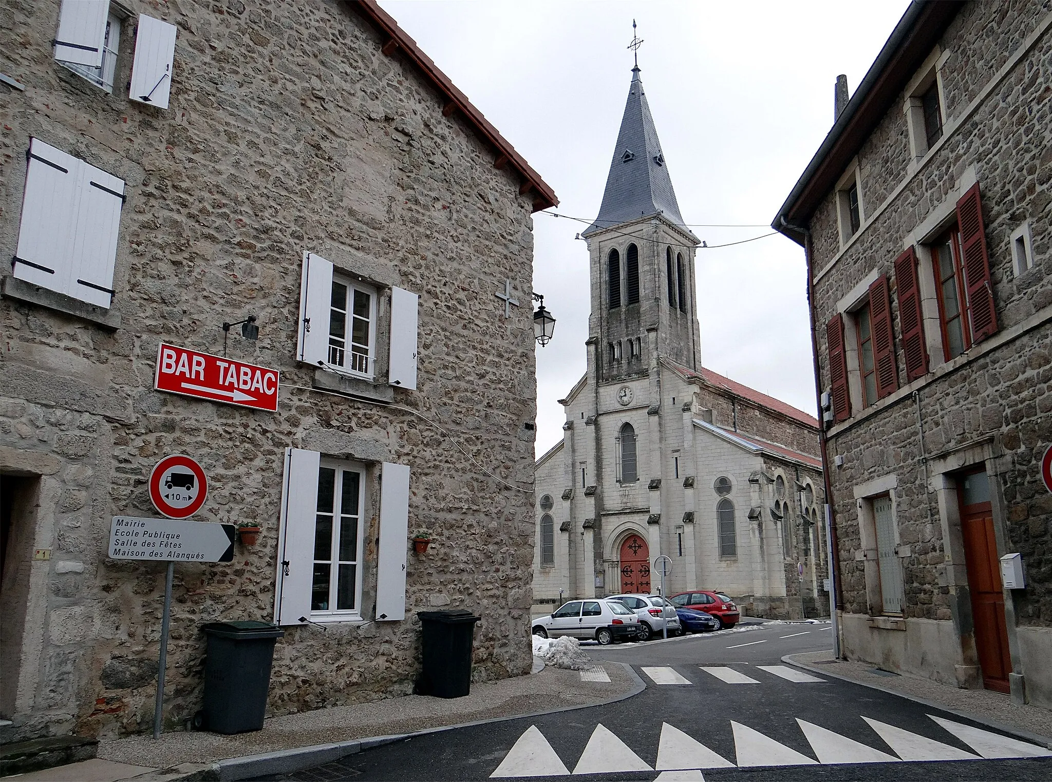 Photo showing: The church from the street Canut, Rontalon, Rhône, France.