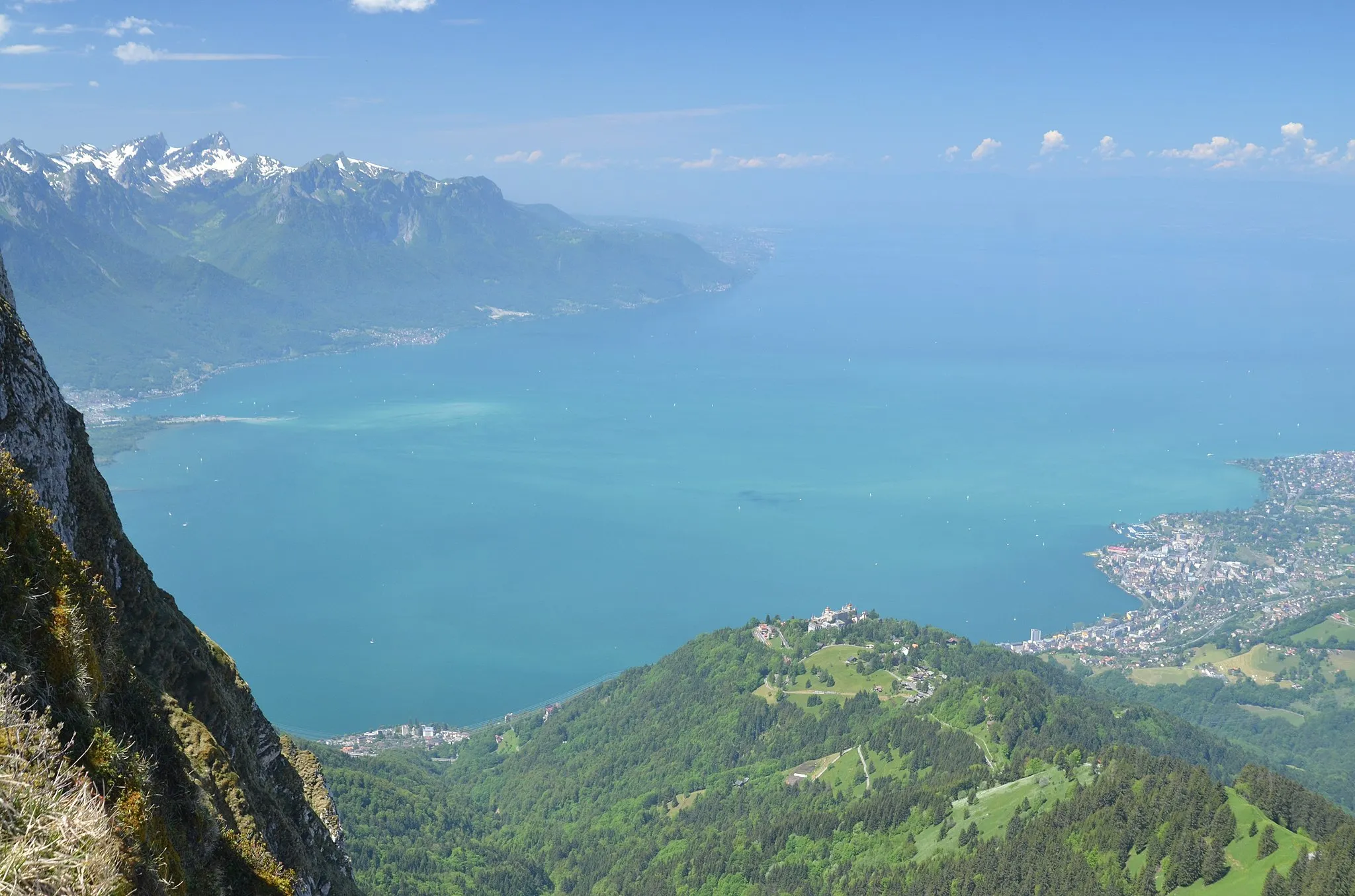 Photo showing: Lake Geneva from Rochers de Naye