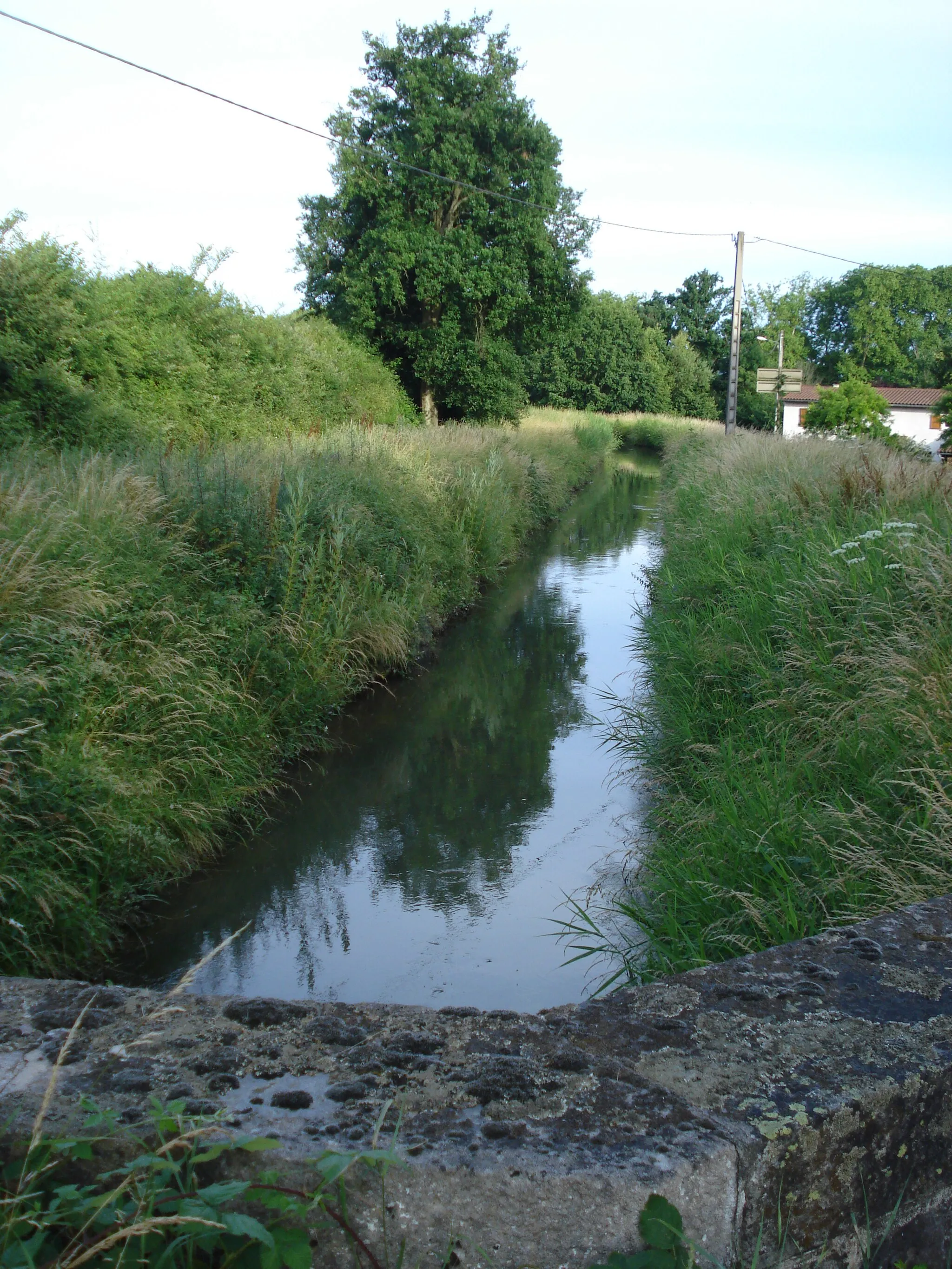 Photo showing: Canal du Forez at Chalain-d'Uzore (Loire, Fr).