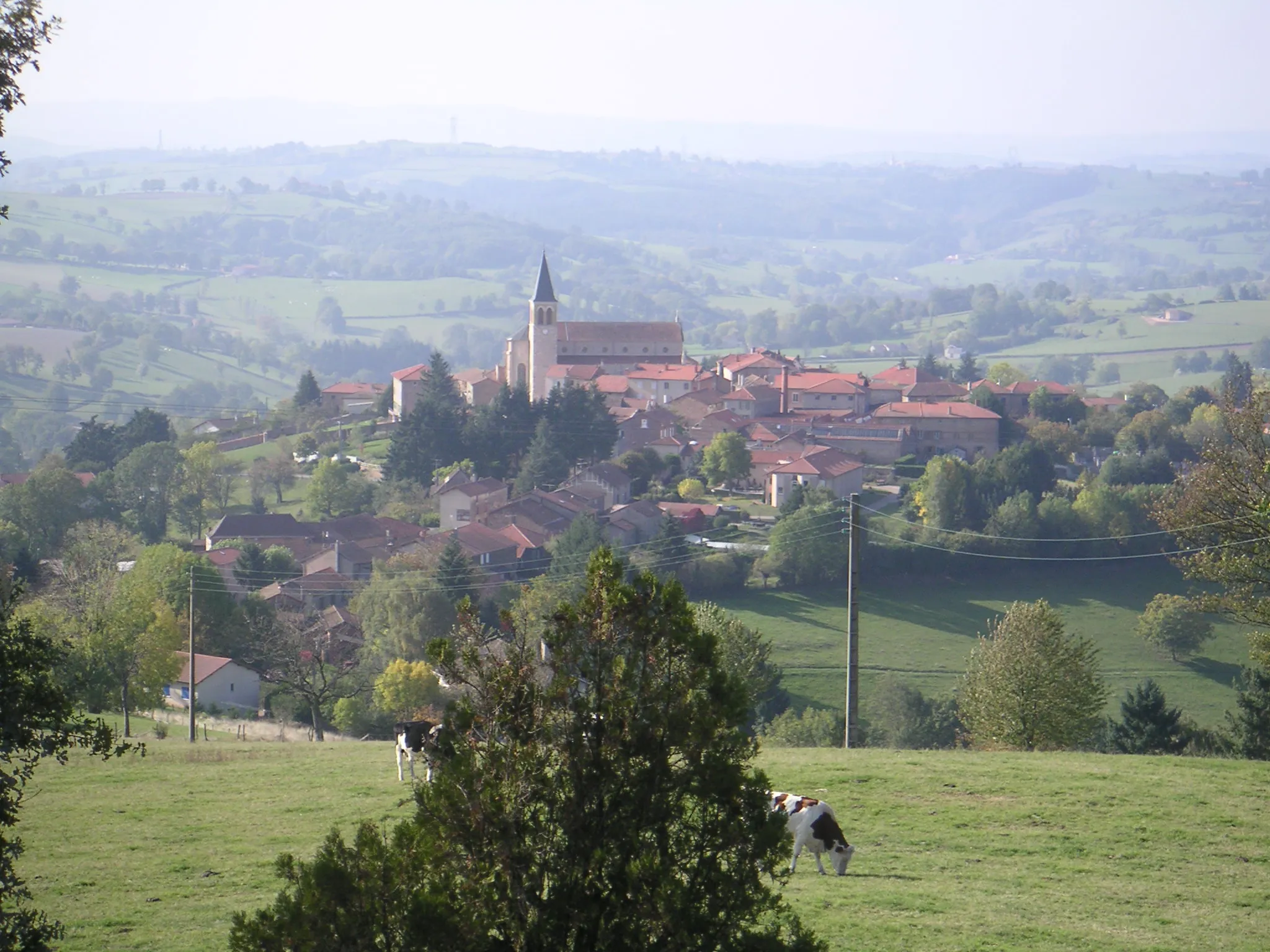 Photo showing: La Gresle, seen from the Madonna early fall
